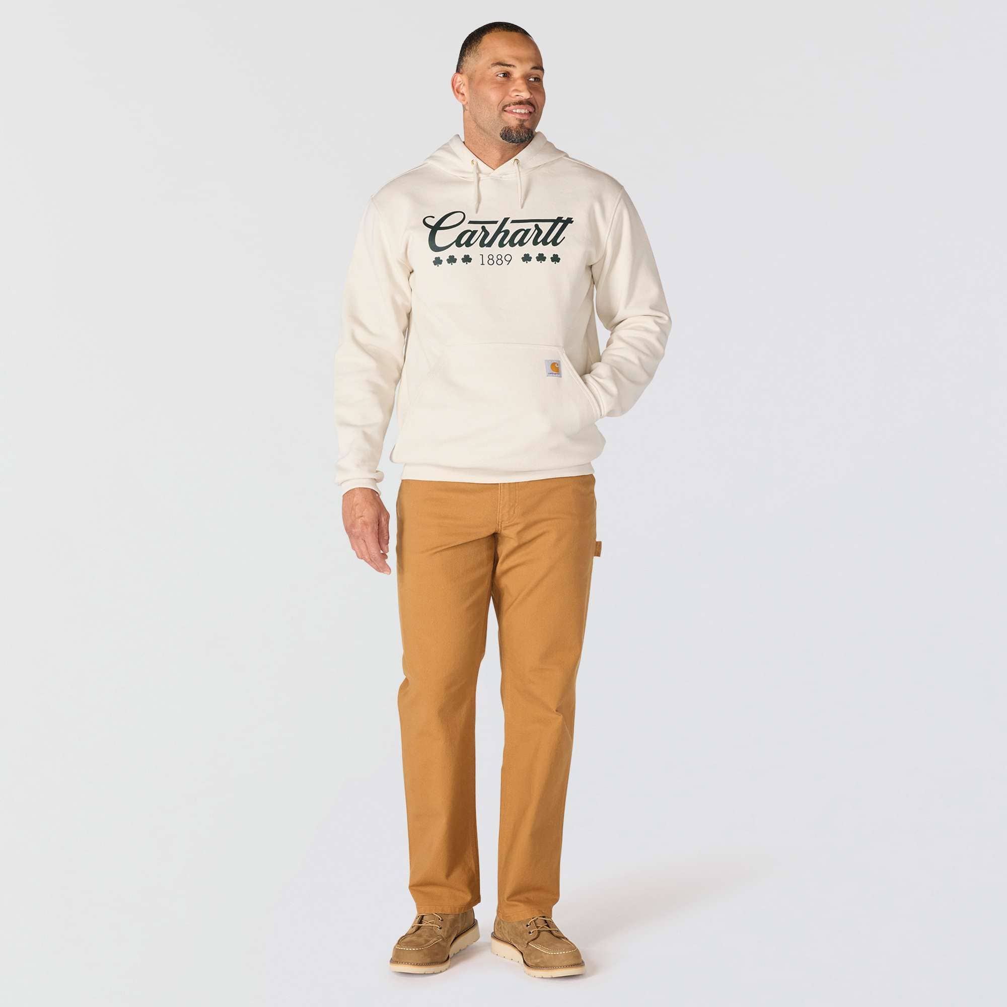 Men's marquette shamrock graphic hoodie - st patrick's day sweatshirt
