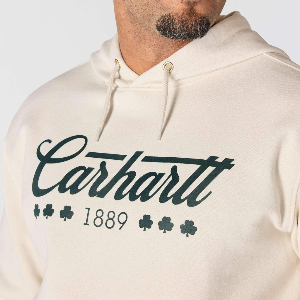 Men's marquette shamrock graphic hoodie - st patrick's day sweatshirt