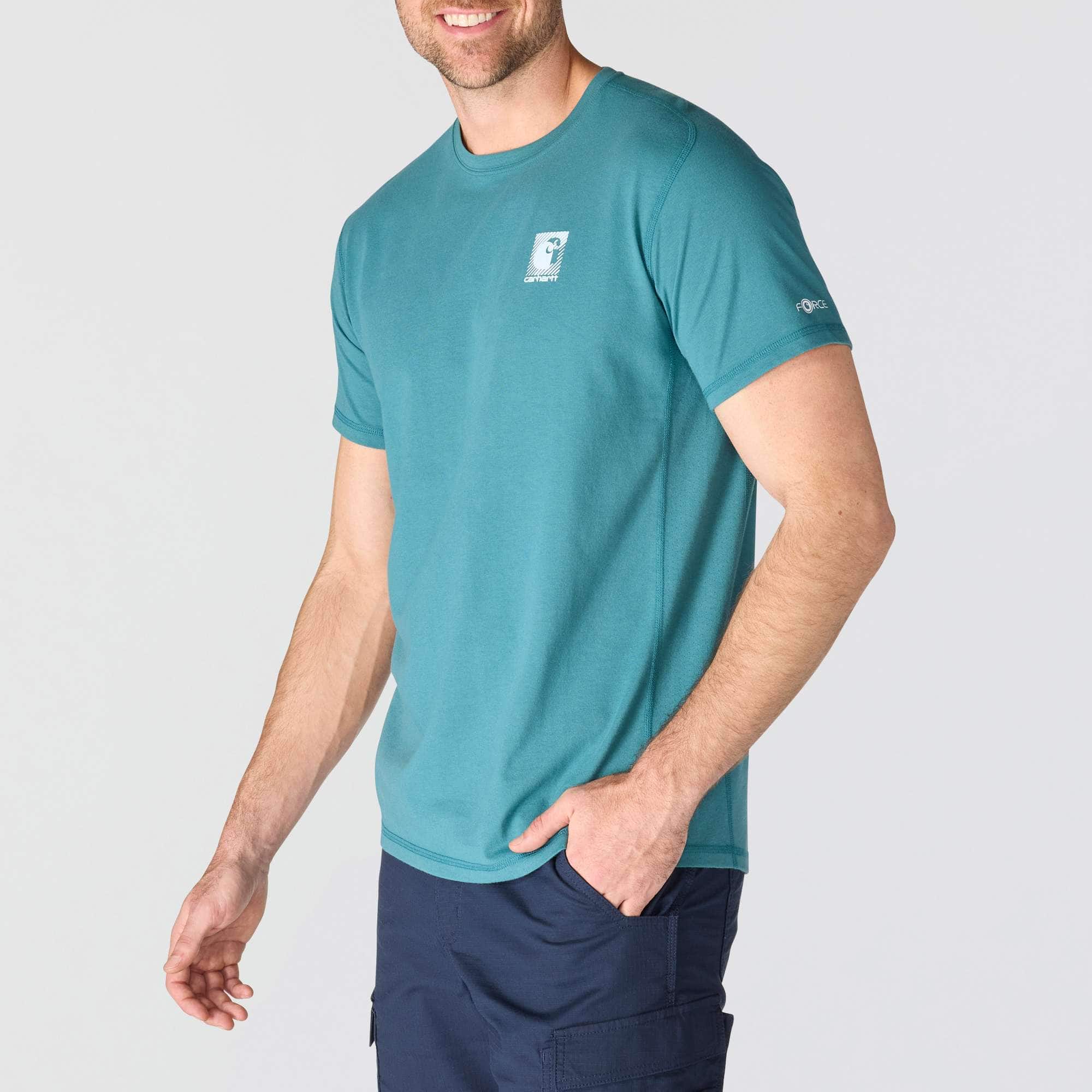 Men's force breathable moisture wicking logo t-shirt
