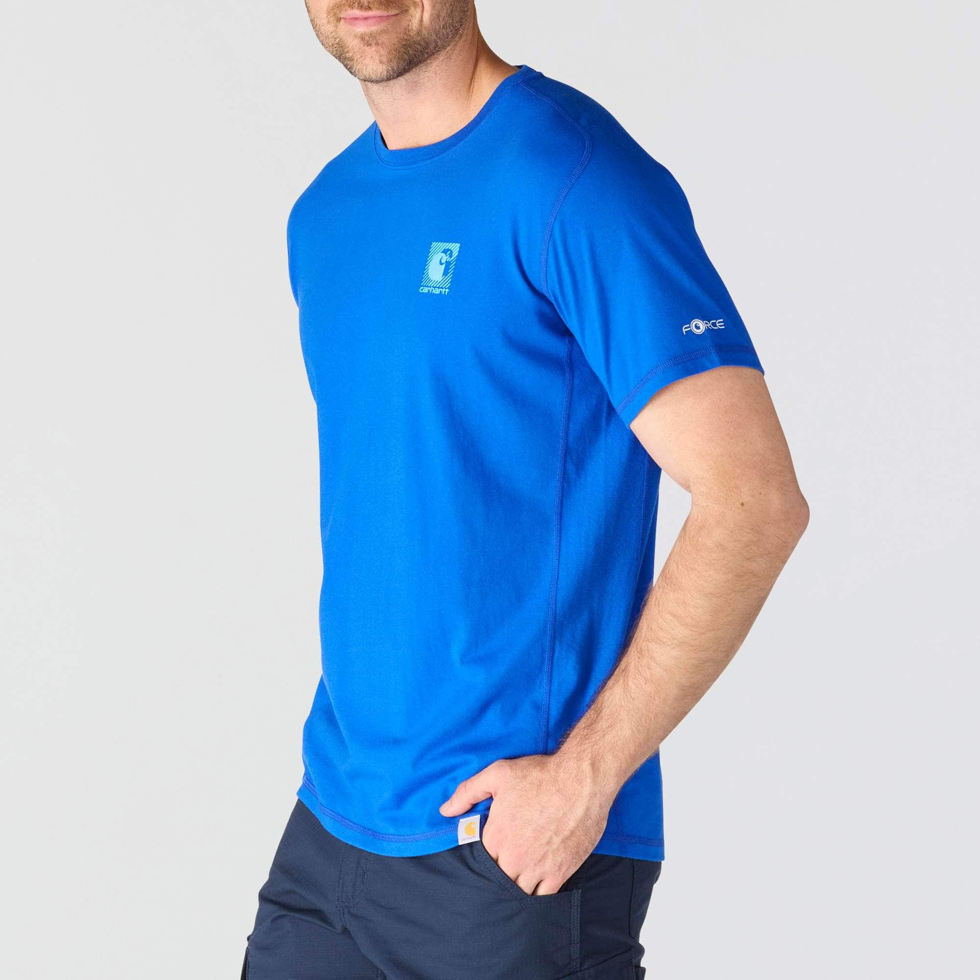 Men's force breathable moisture wicking logo t-shirt