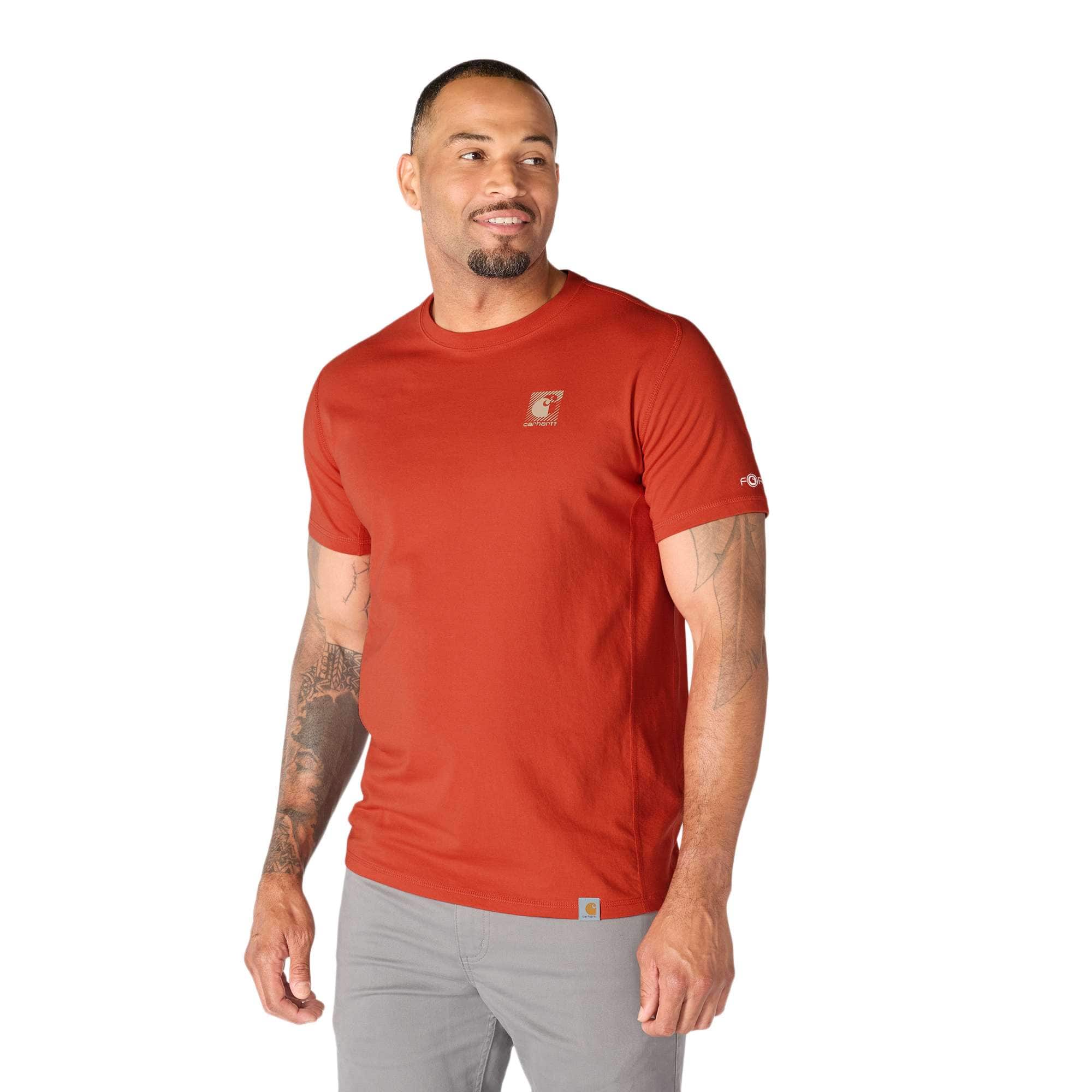 Men's force breathable moisture wicking logo t-shirt