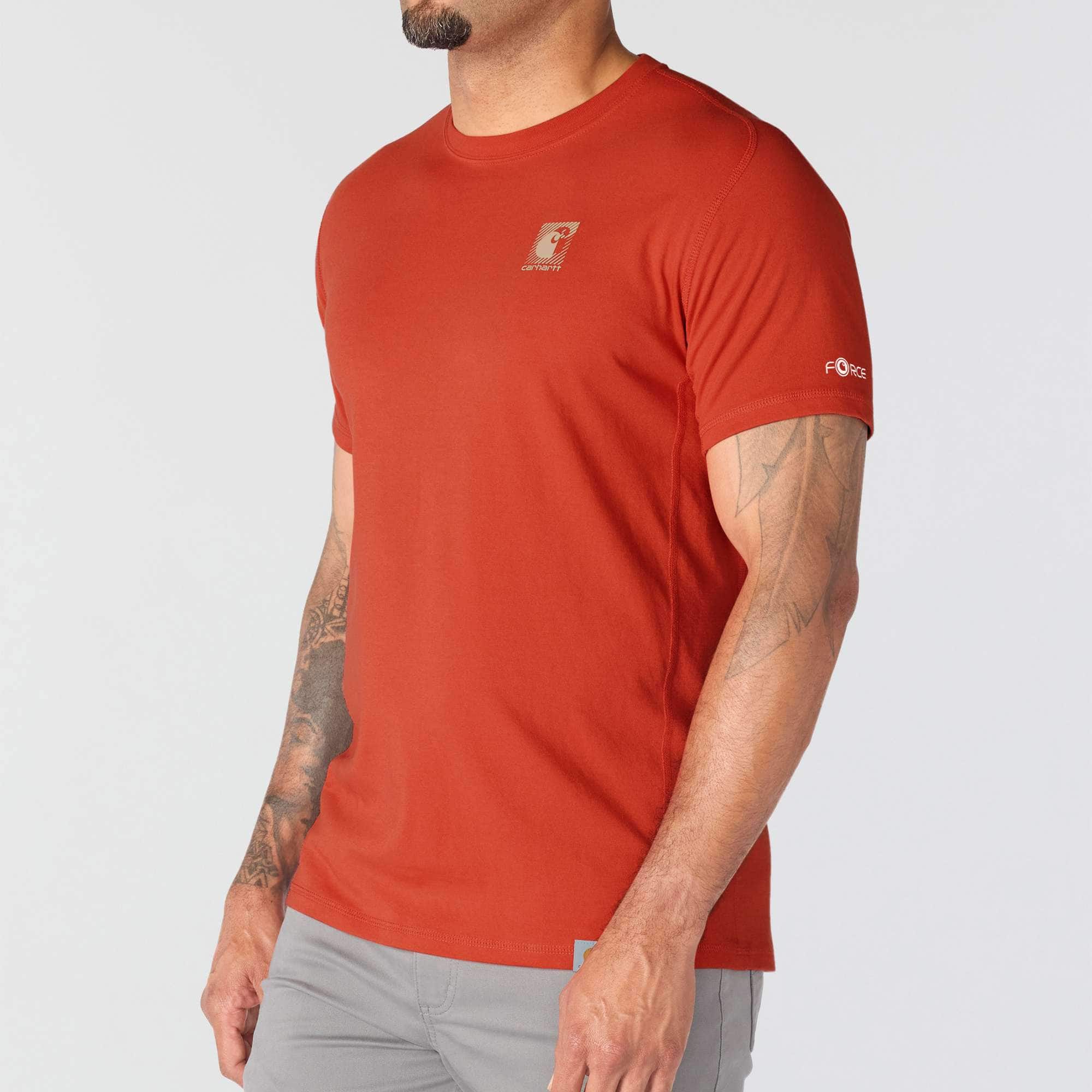 Men's force breathable moisture wicking logo t-shirt
