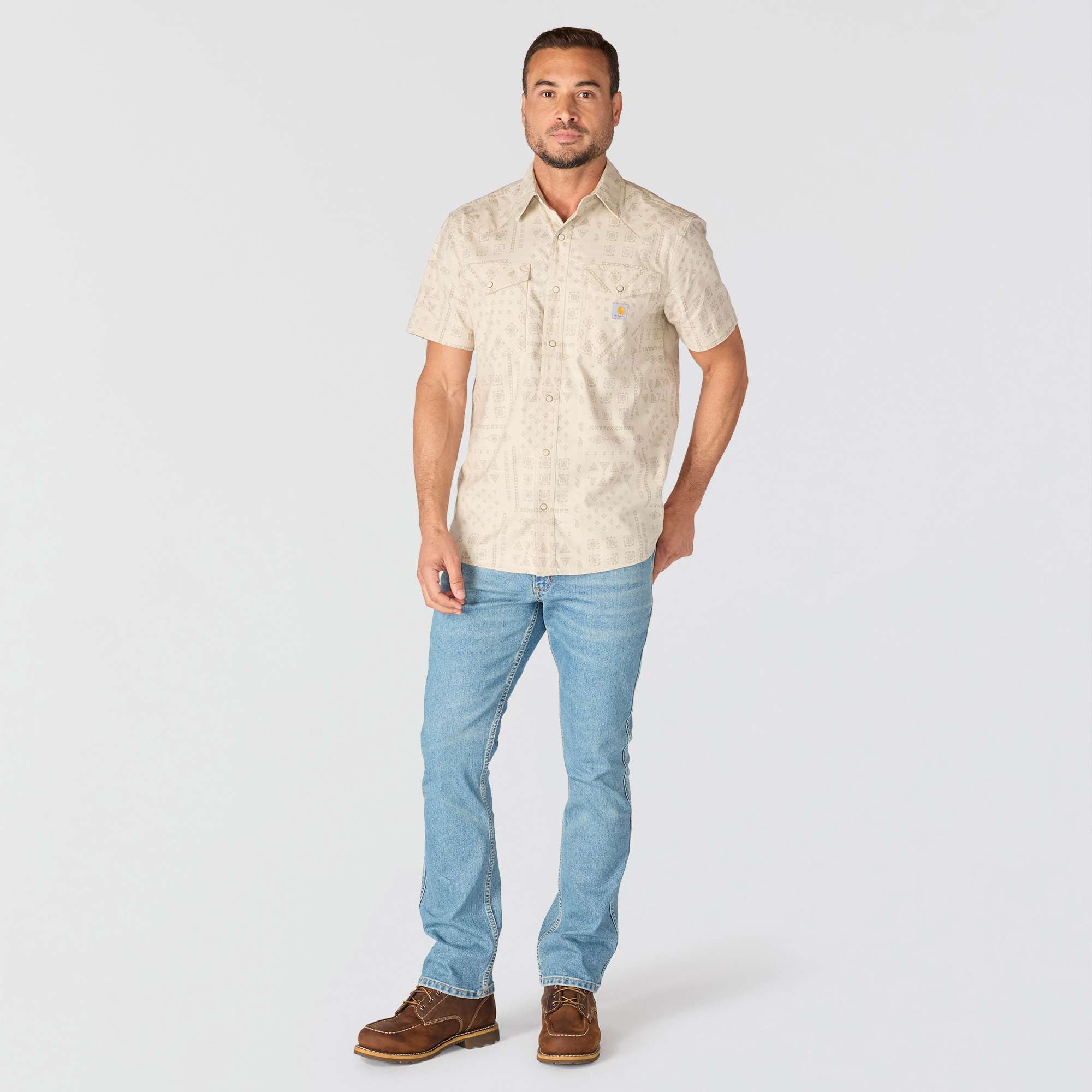 Men's montana bozeman relaxed fit short sleeve plaid shirt