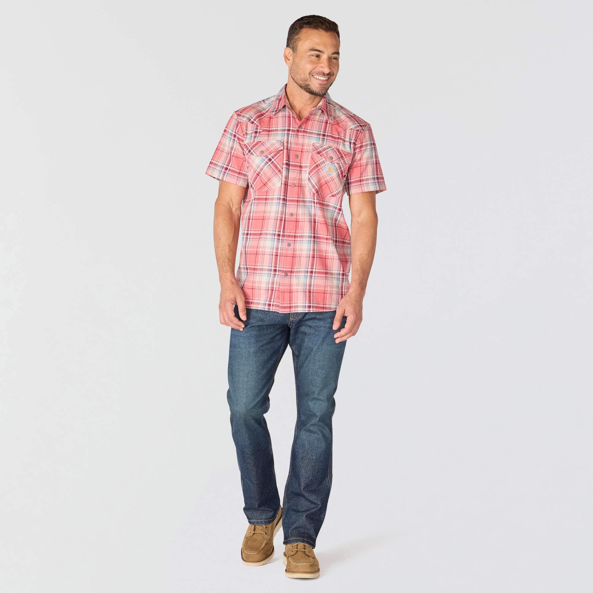 Men's montana bozeman relaxed fit short sleeve plaid shirt