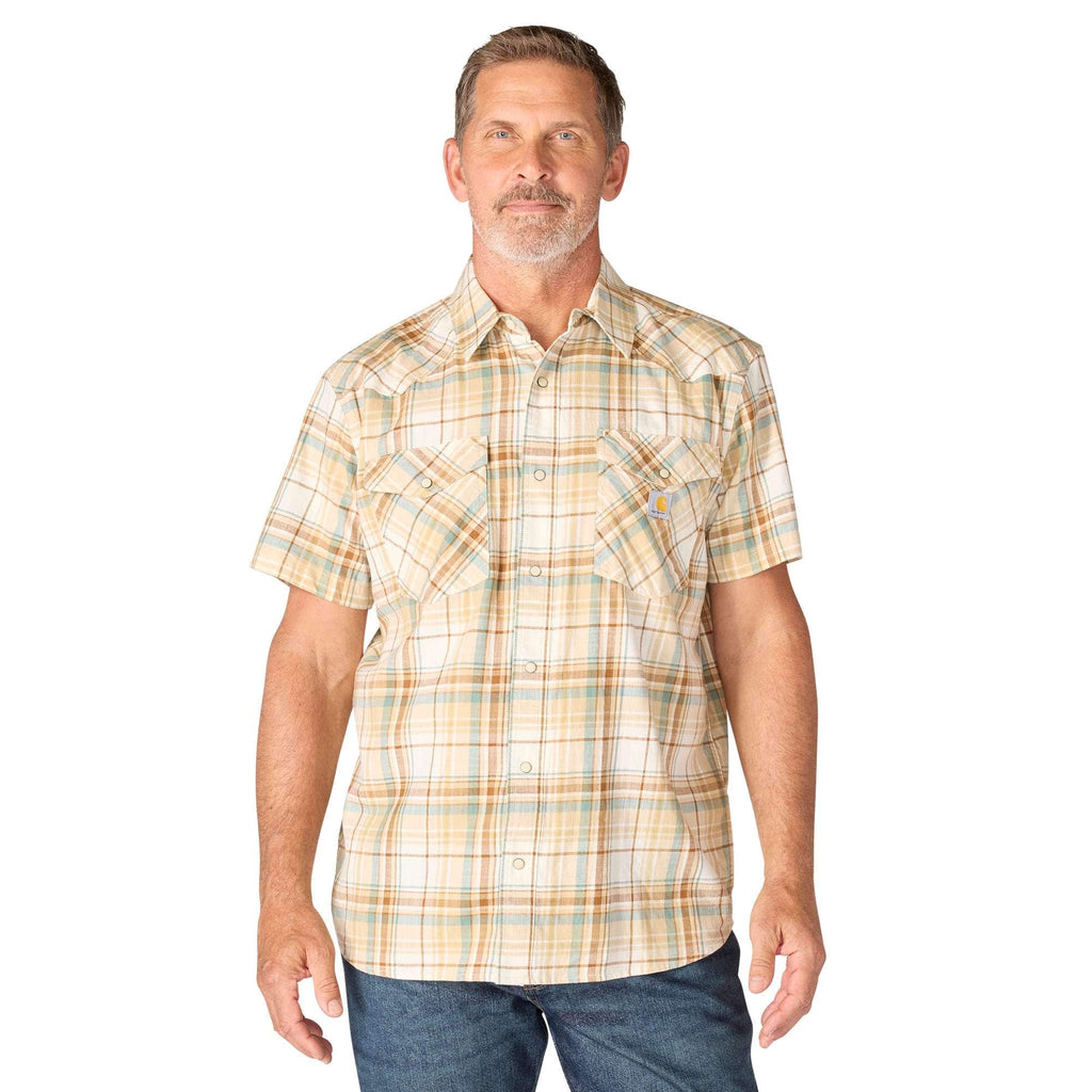 Men's montana bozeman relaxed fit short sleeve plaid shirt