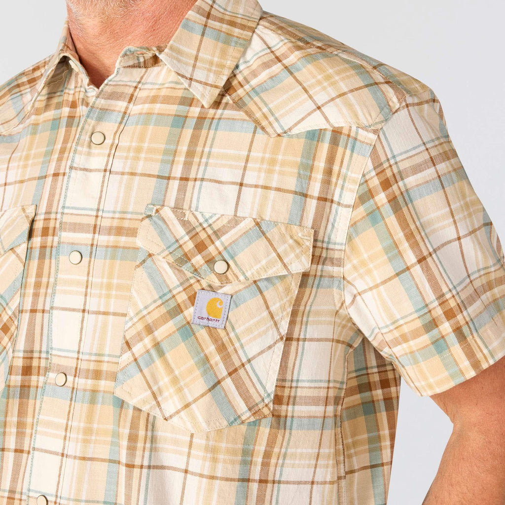 Men's montana bozeman relaxed fit short sleeve plaid shirt