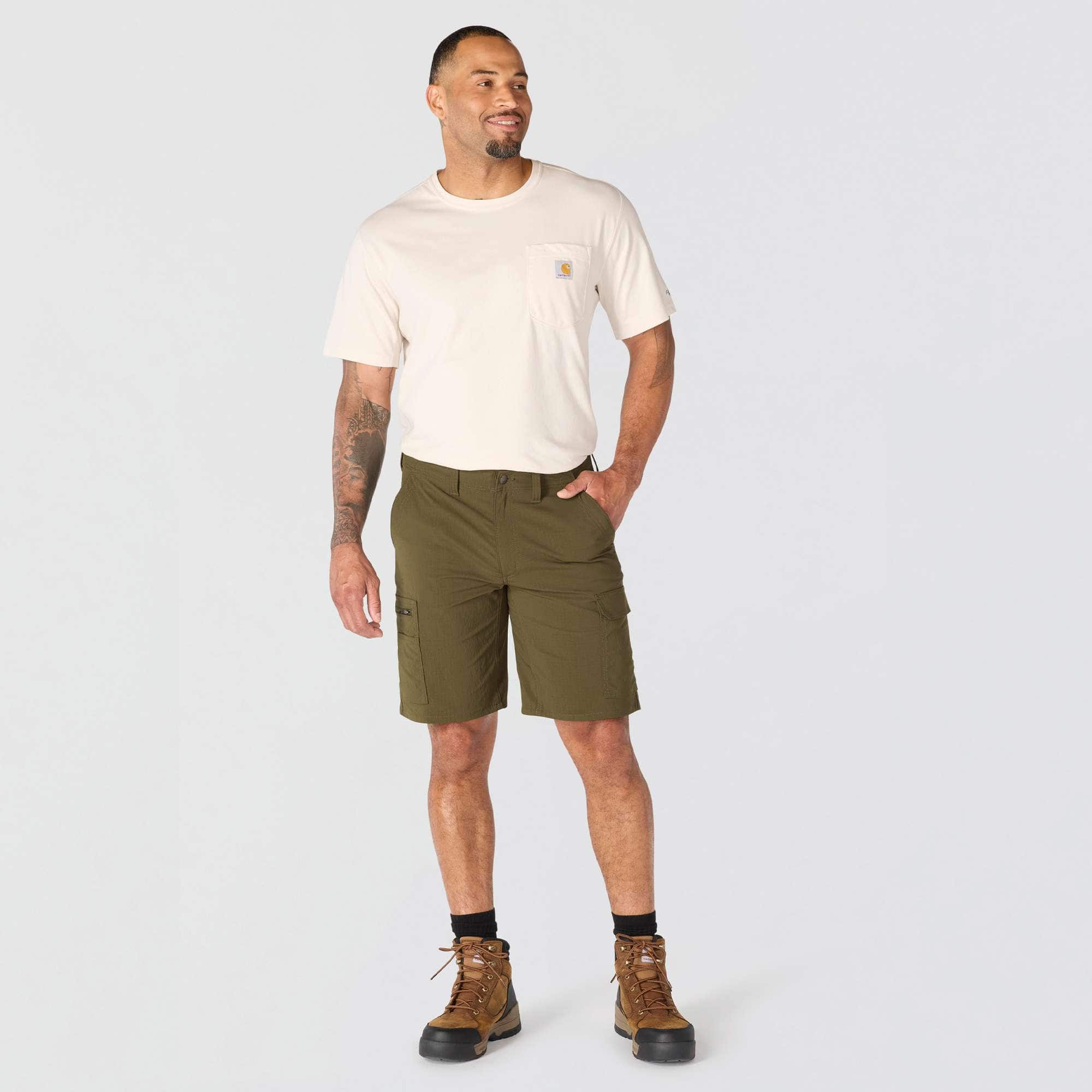 Relaxed fit 10" force ripstop cargo shorts - work shorts
