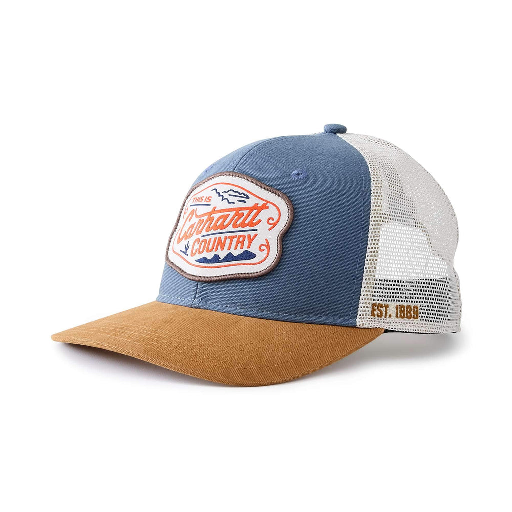 Canvas mesh-back country graphic trucker hat