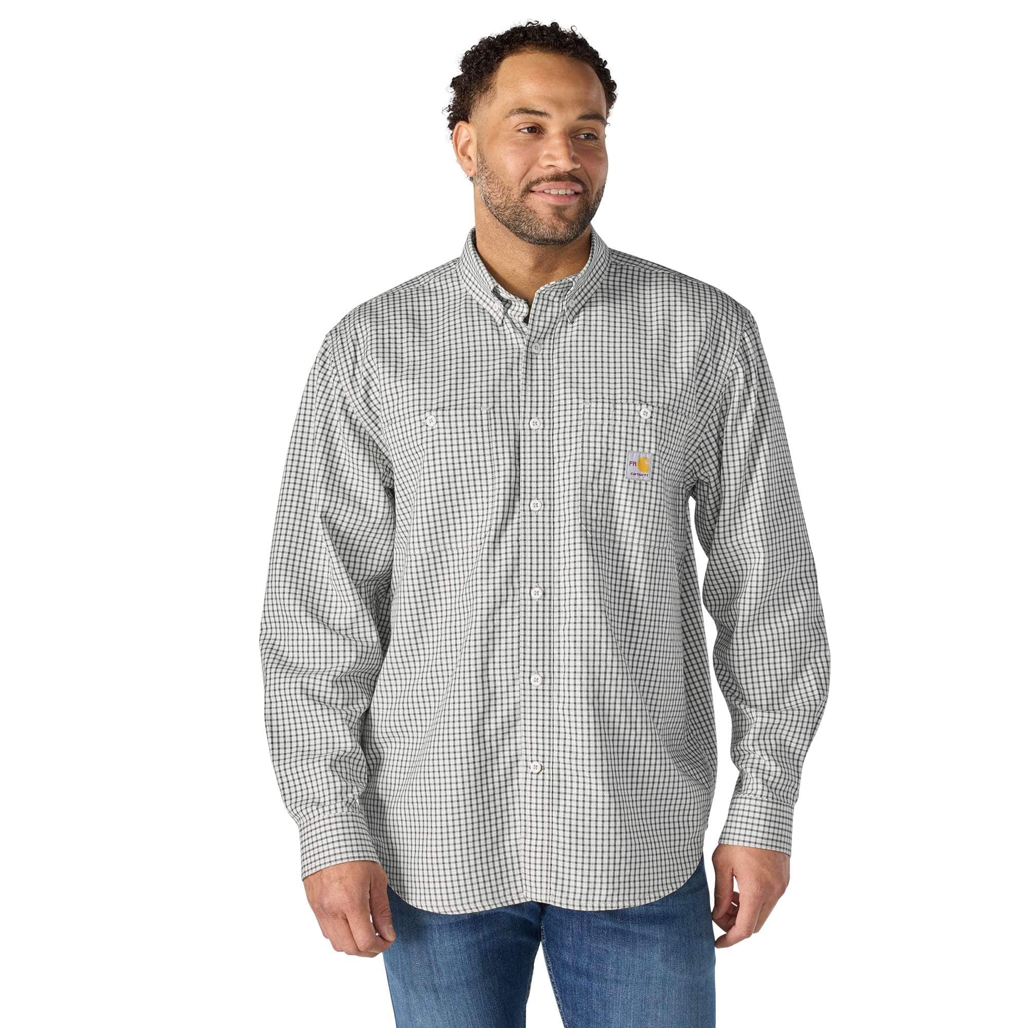 Men's fr force sun defender™ long sleeve plaid shirt - sun protection shirts