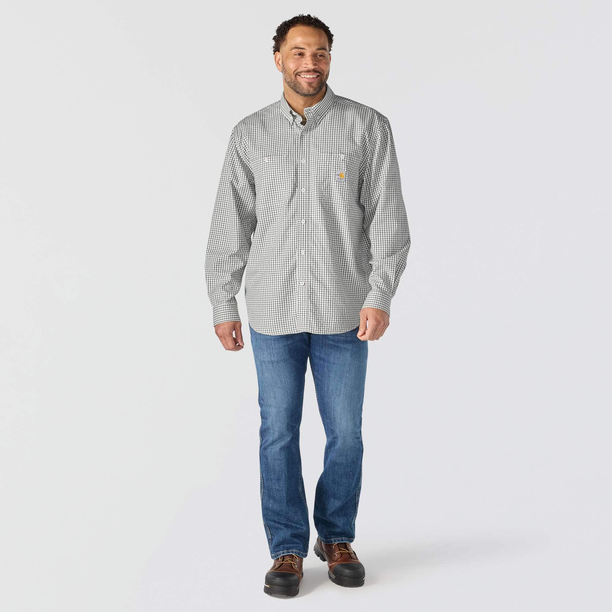 Men's fr force sun defender™ long sleeve plaid shirt - sun protection shirts