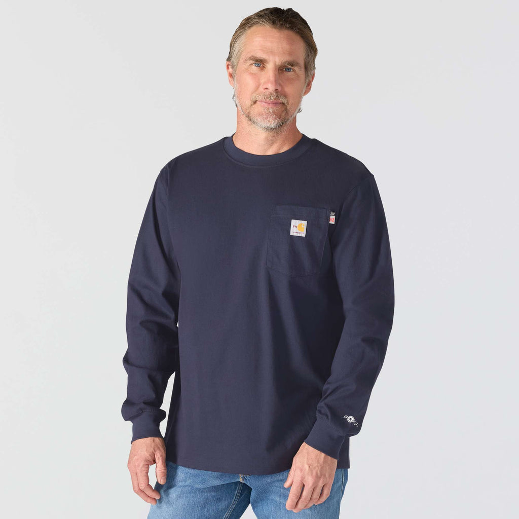 Men's force irvine fr long sleeve oil rig graphic t-shirt - flame resistant shirts