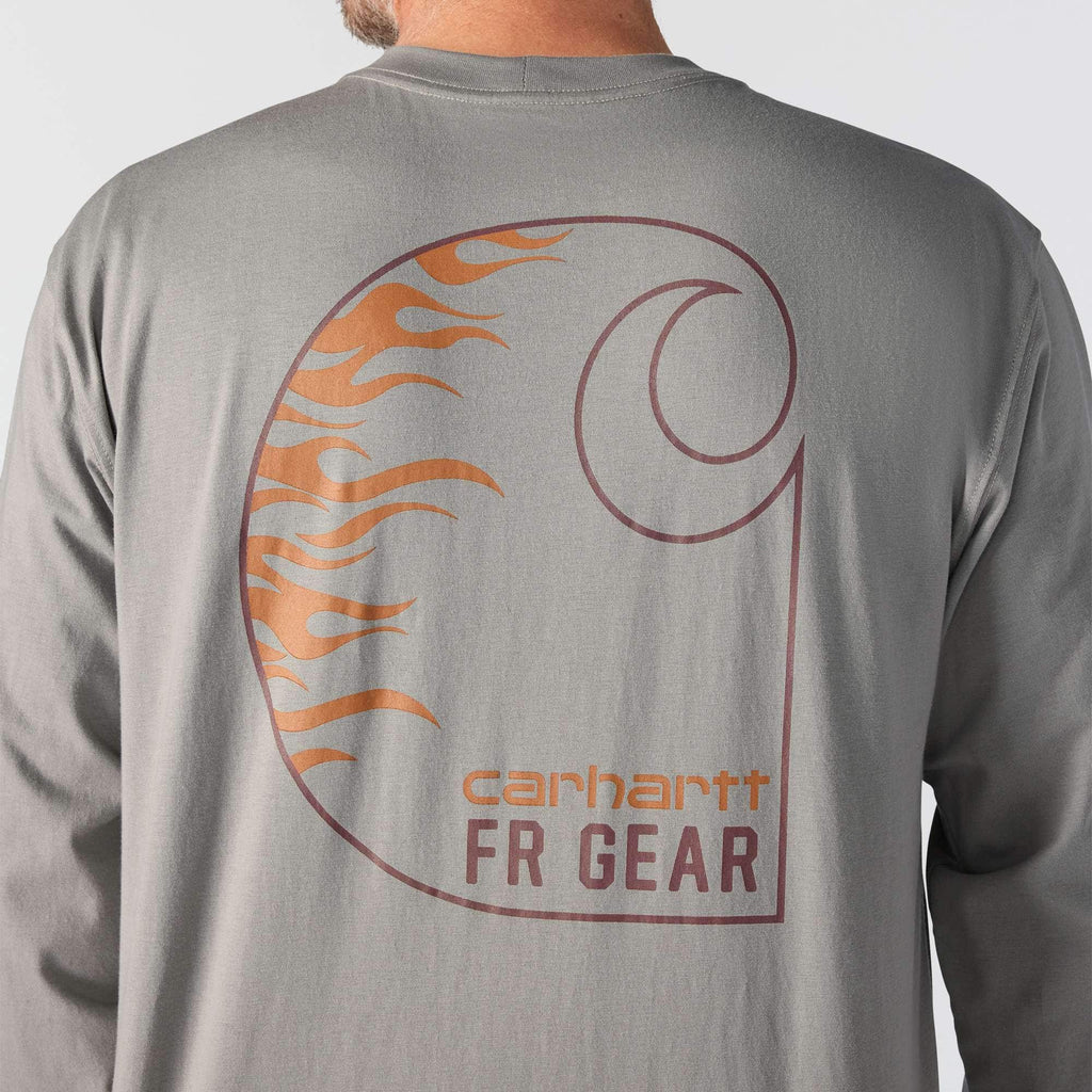 Men's force irvine fr long sleeve flames graphic t-shirt - flame resistant shirts