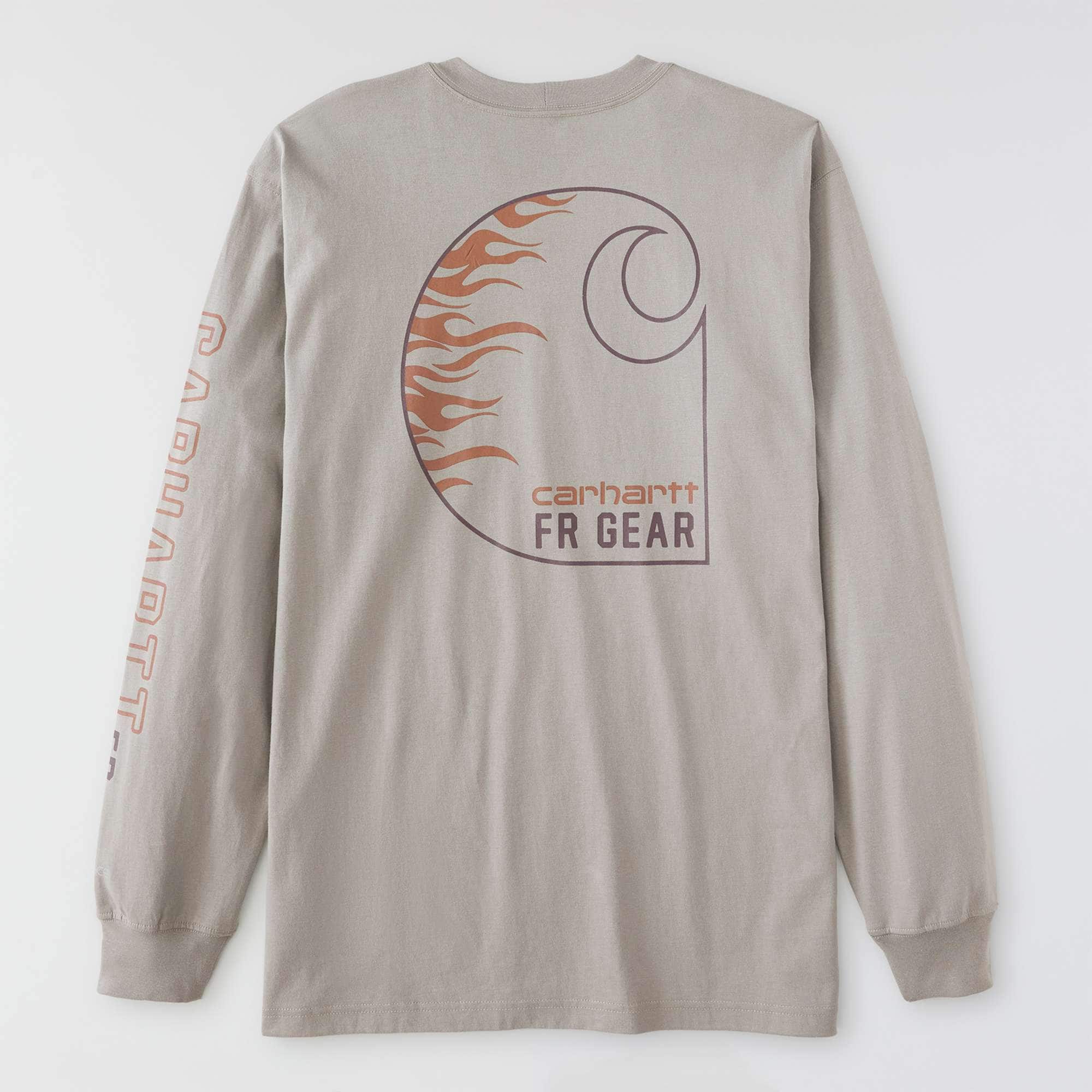 Men's force irvine fr long sleeve flames graphic t-shirt - flame resistant shirts