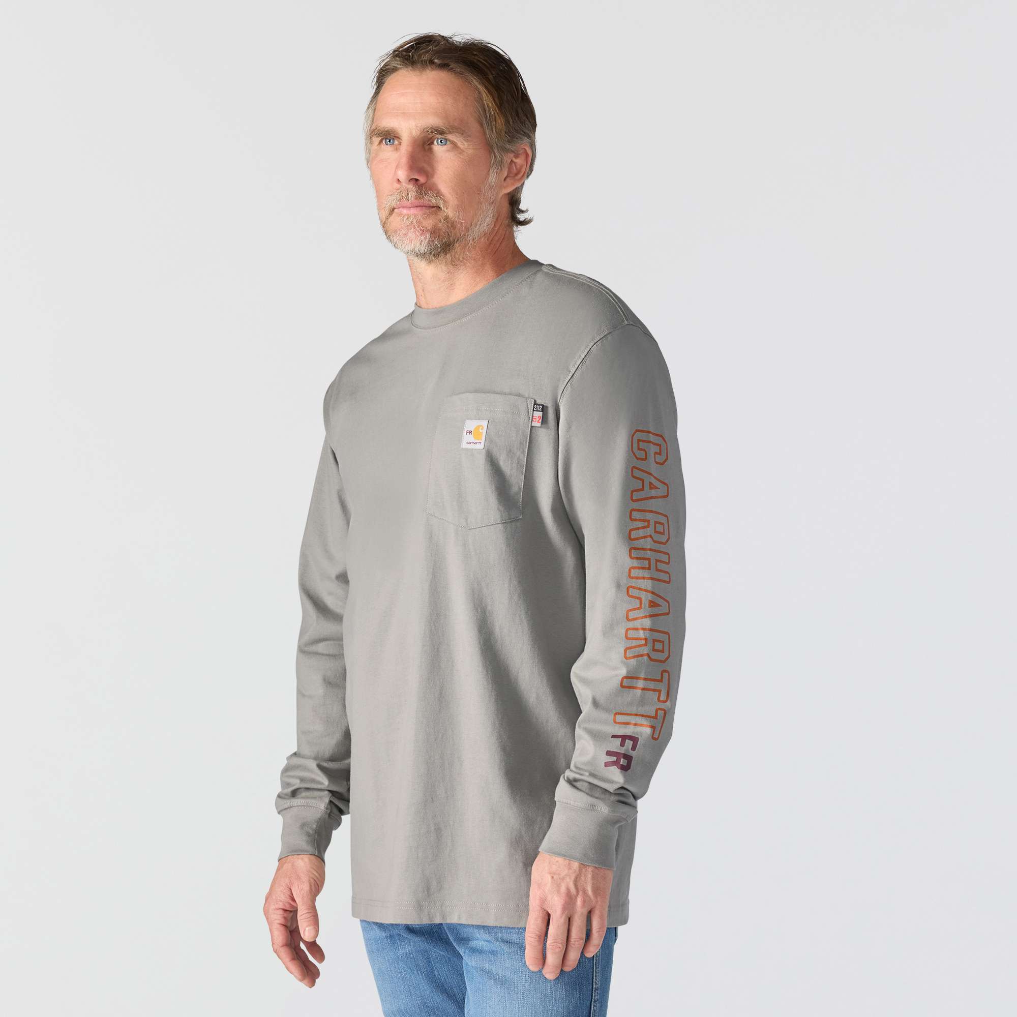 Men's force irvine fr long sleeve flames graphic t-shirt - flame resistant shirts