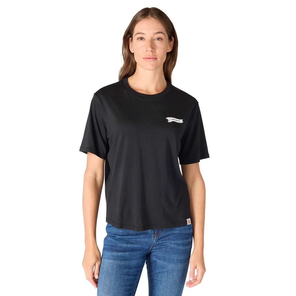 Women's tencel lightweight pennant flag graphic t-shirt