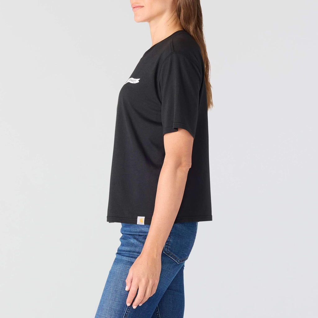 Women's tencel lightweight pennant flag graphic t-shirt