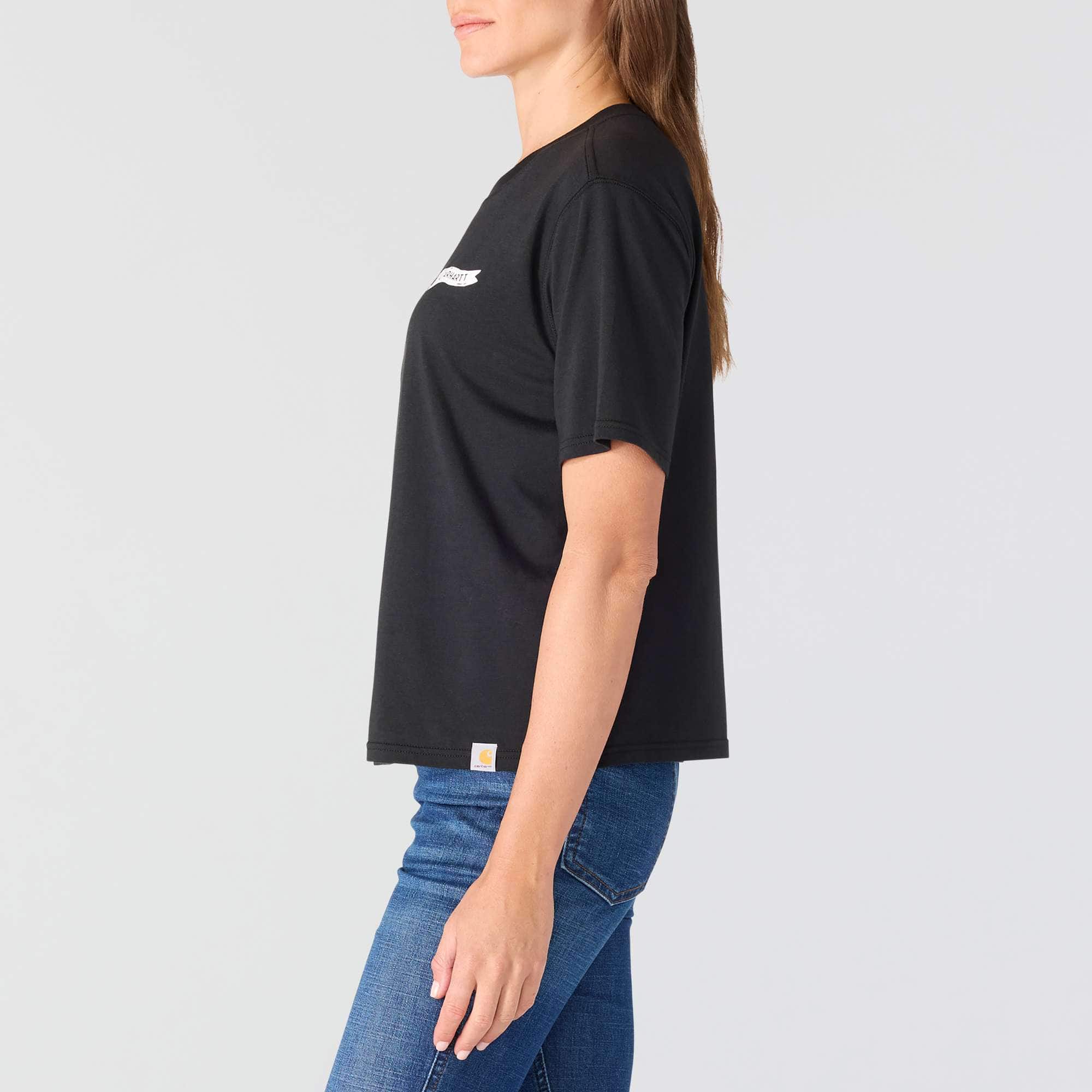 Women's tencel lightweight pennant flag graphic t-shirt