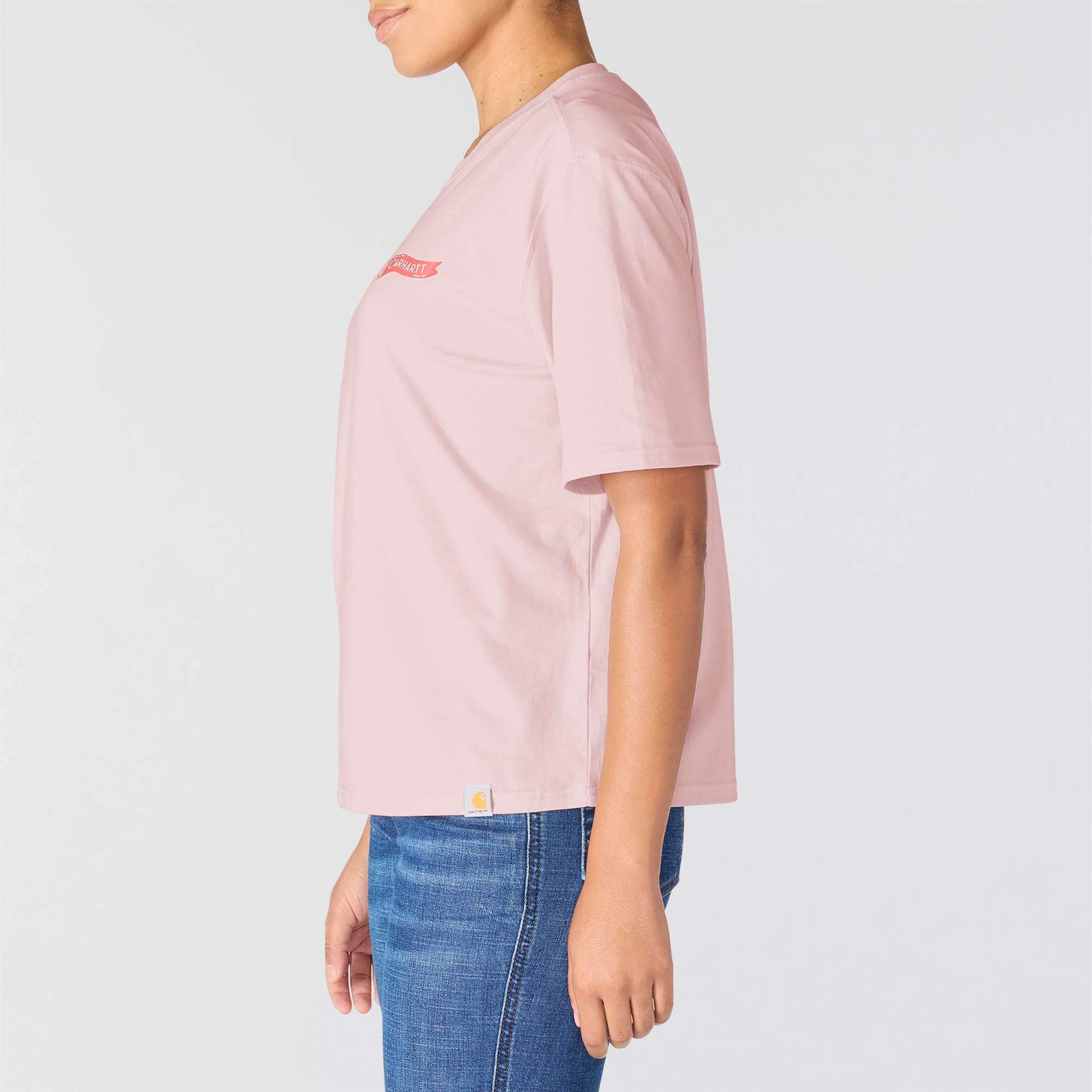 Women's tencel lightweight pennant flag graphic t-shirt