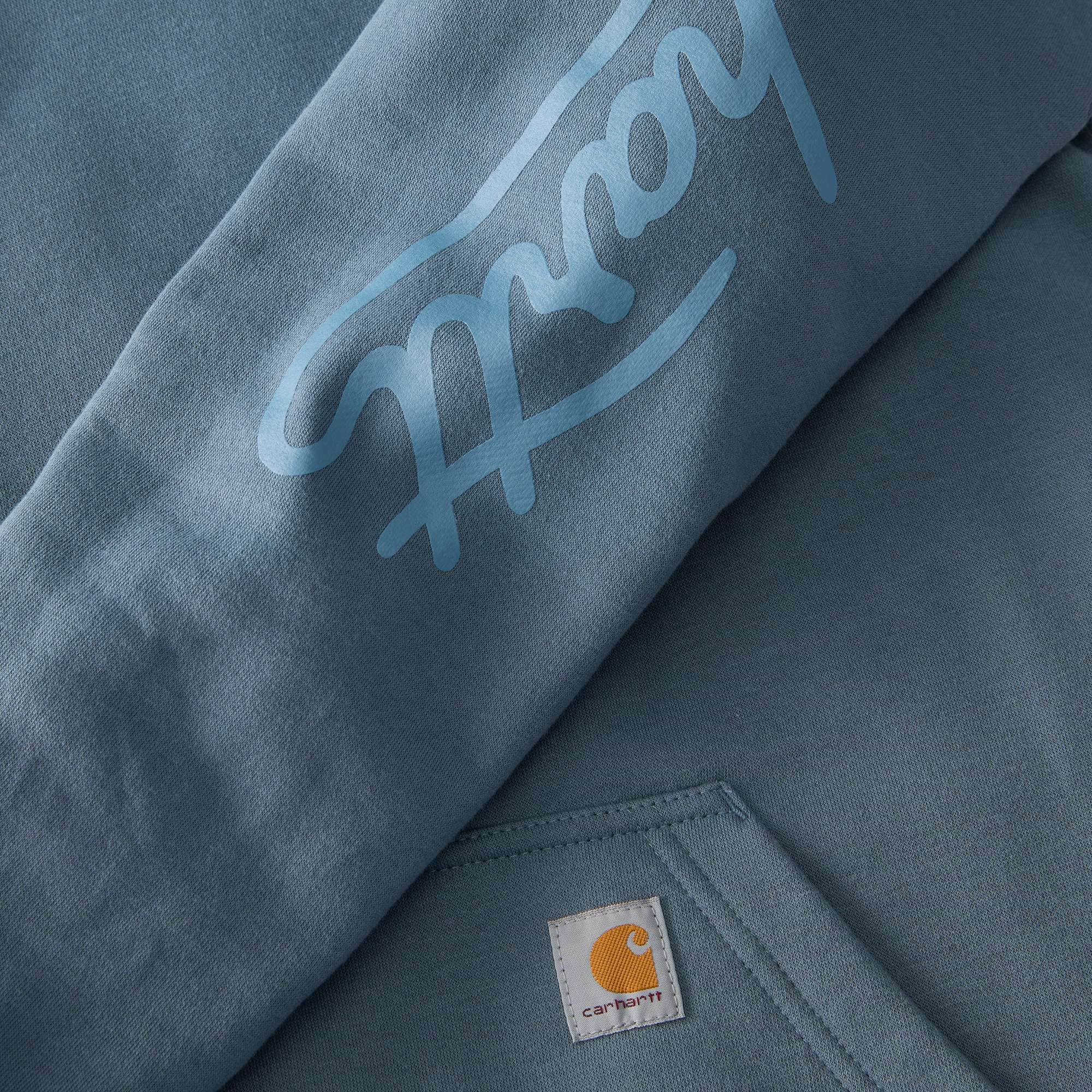Women's sawyer script logo sleeve hoodie