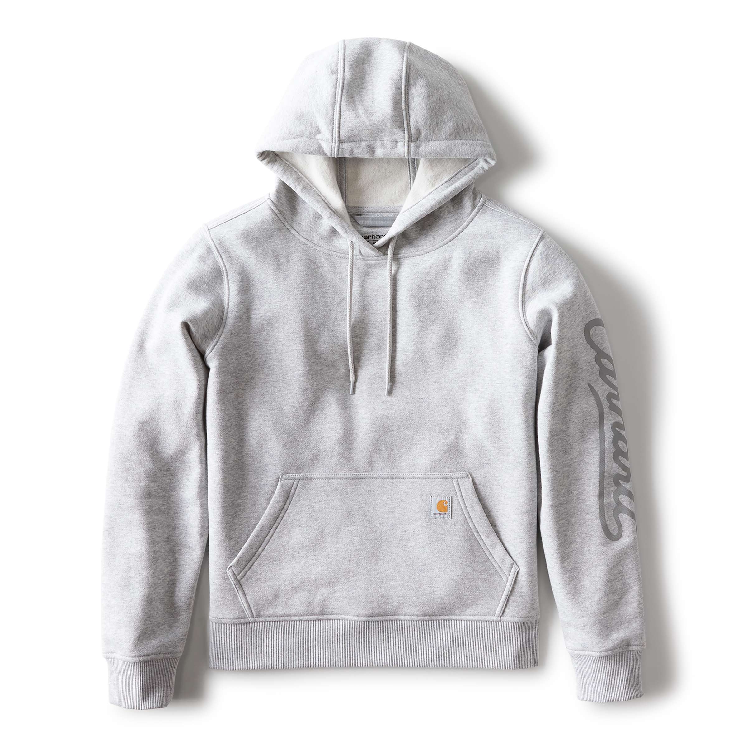 Women's sawyer script logo sleeve hoodie