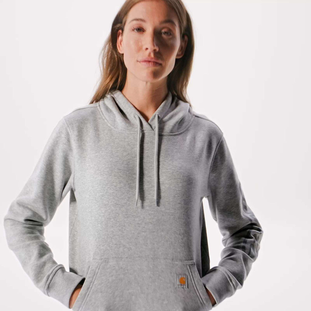 Women's sawyer script logo sleeve hoodie