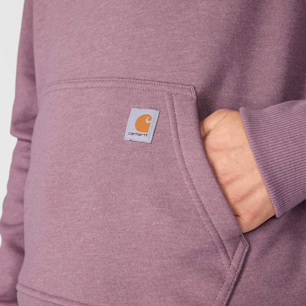 Women's sawyer script logo sleeve hoodie
