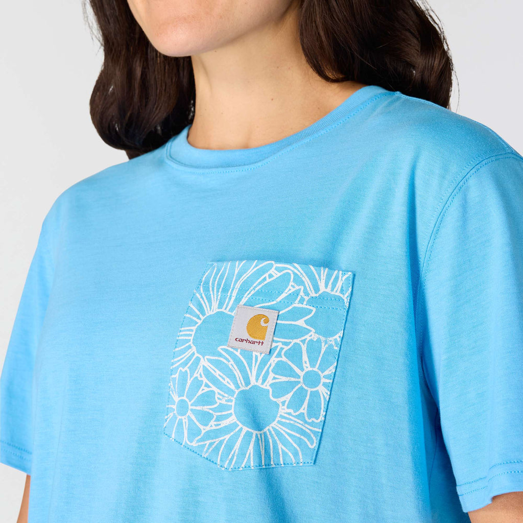 Women's tencel loose fit lightweight floral graphic t-shirt
