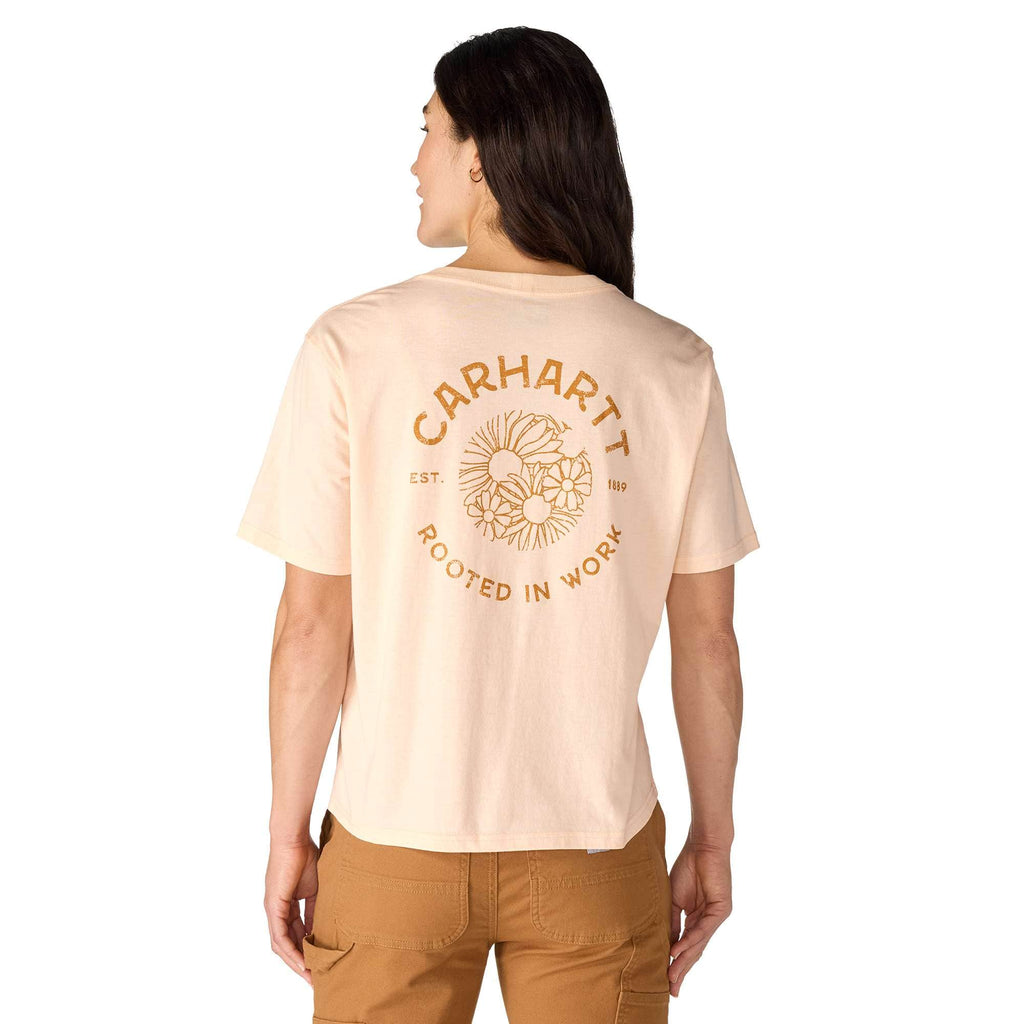 Women's tencel loose fit lightweight floral graphic t-shirt
