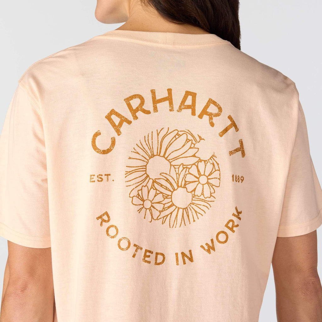Women's tencel loose fit lightweight floral graphic t-shirt