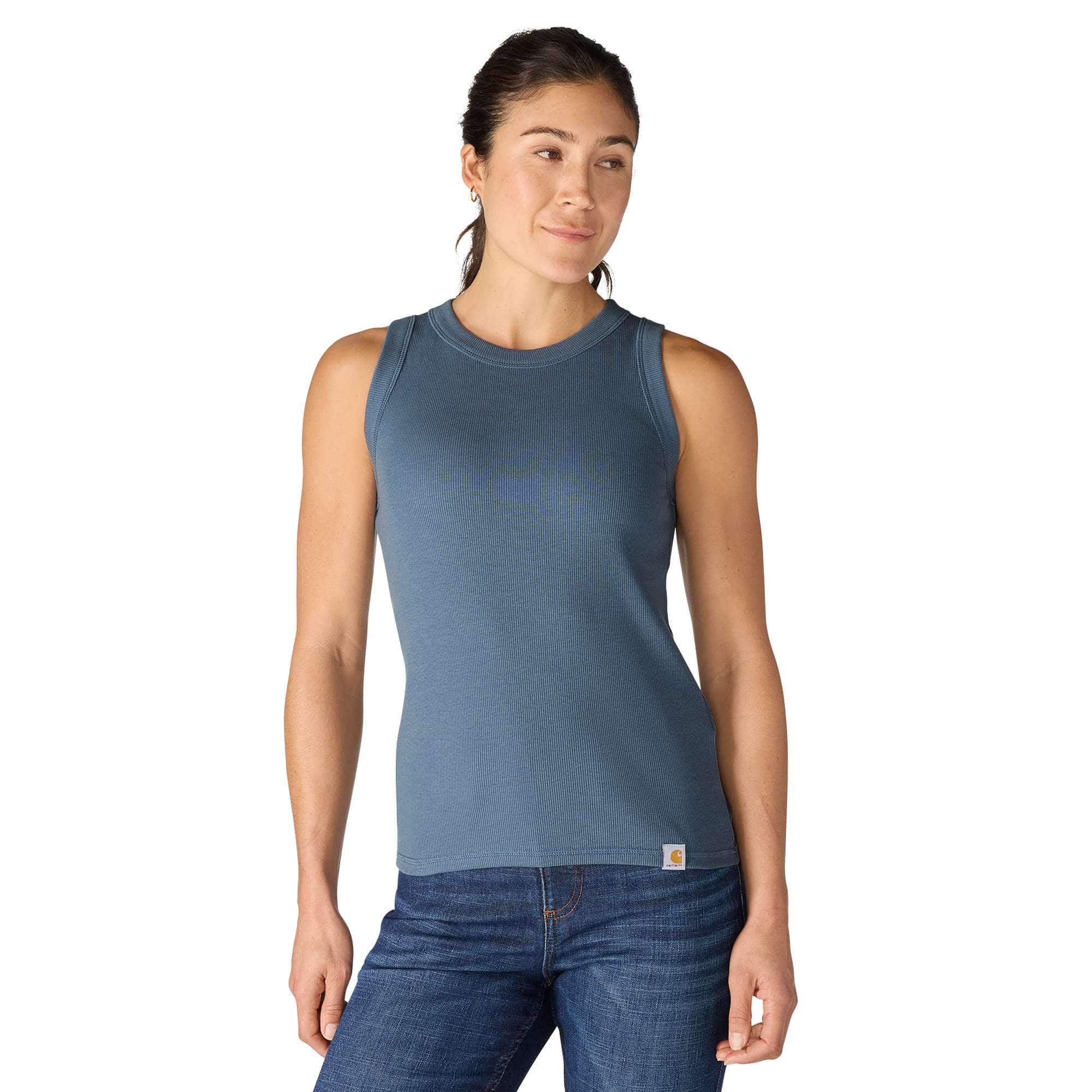 Women's tencel lightweight breathable ribbed tank top