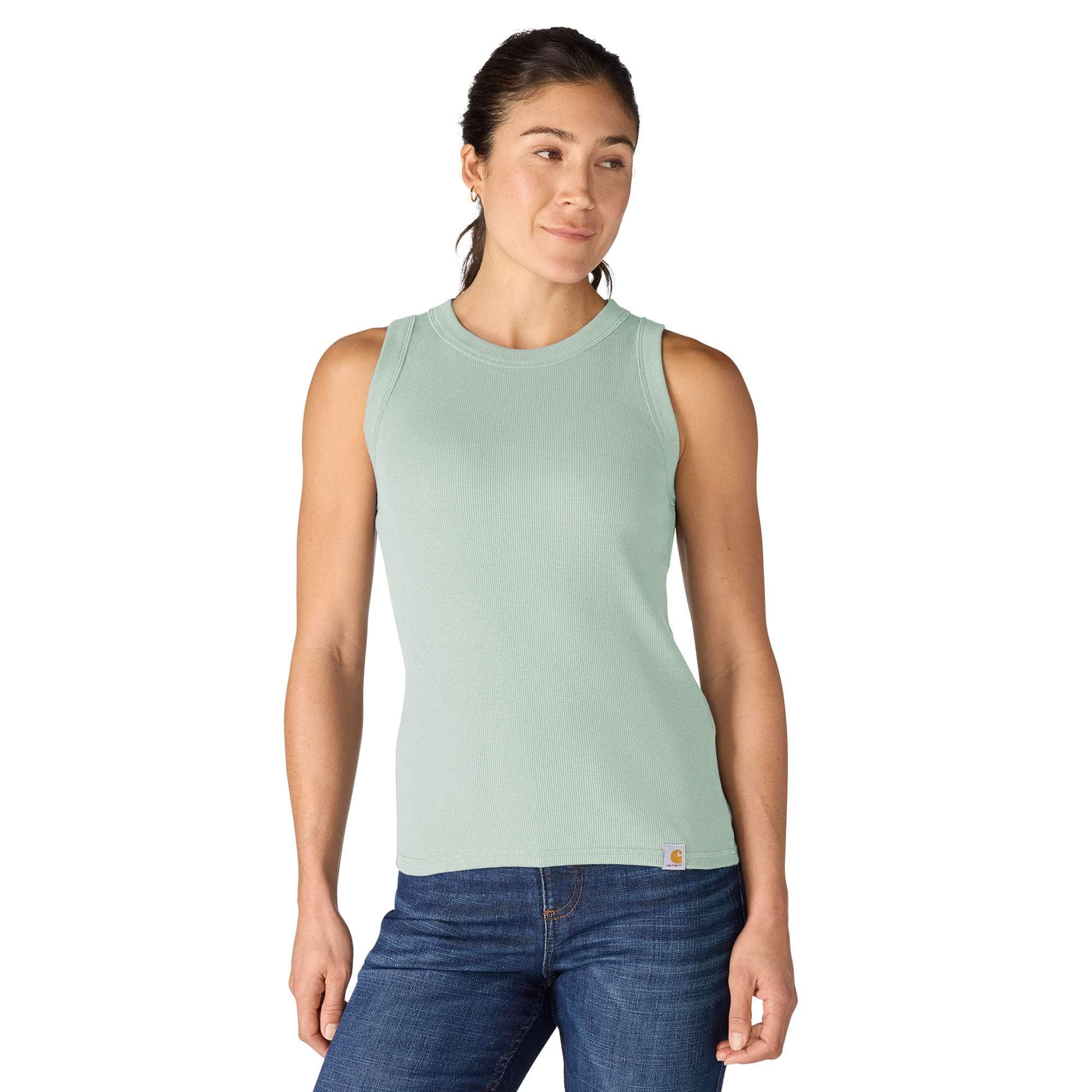 Women's tencel lightweight breathable ribbed tank top