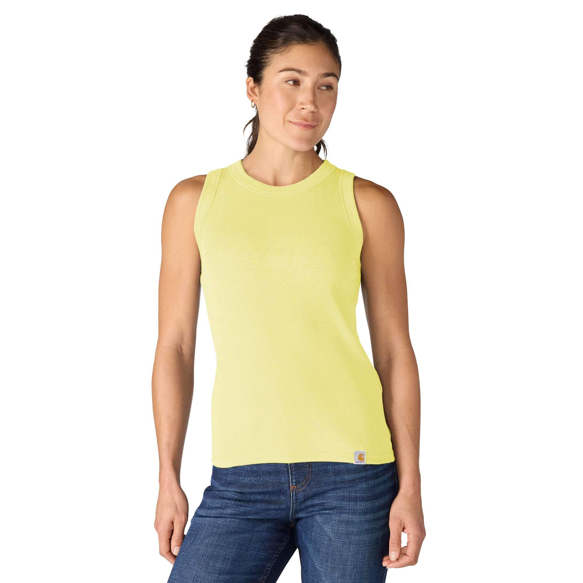 Women's tencel lightweight breathable ribbed tank top