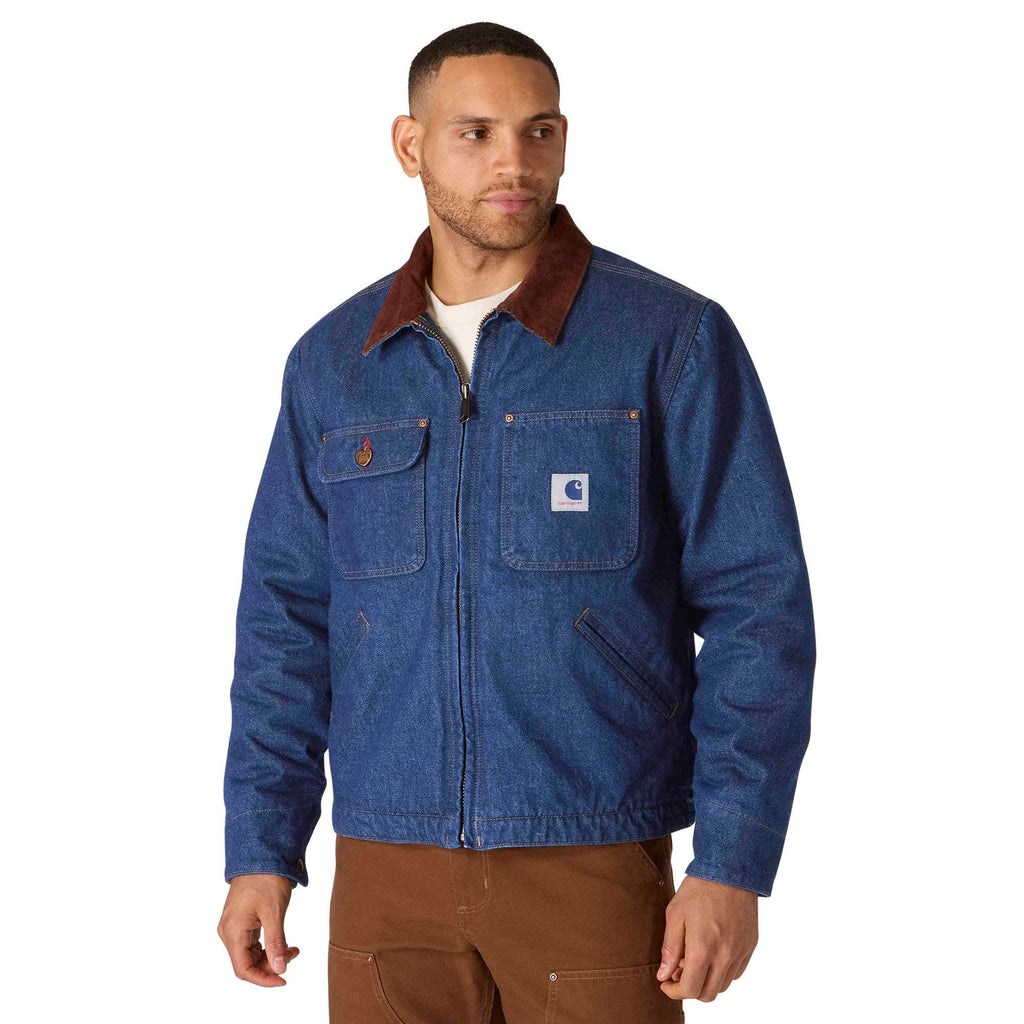 Men's crafted series denim sherpa lined chore coat