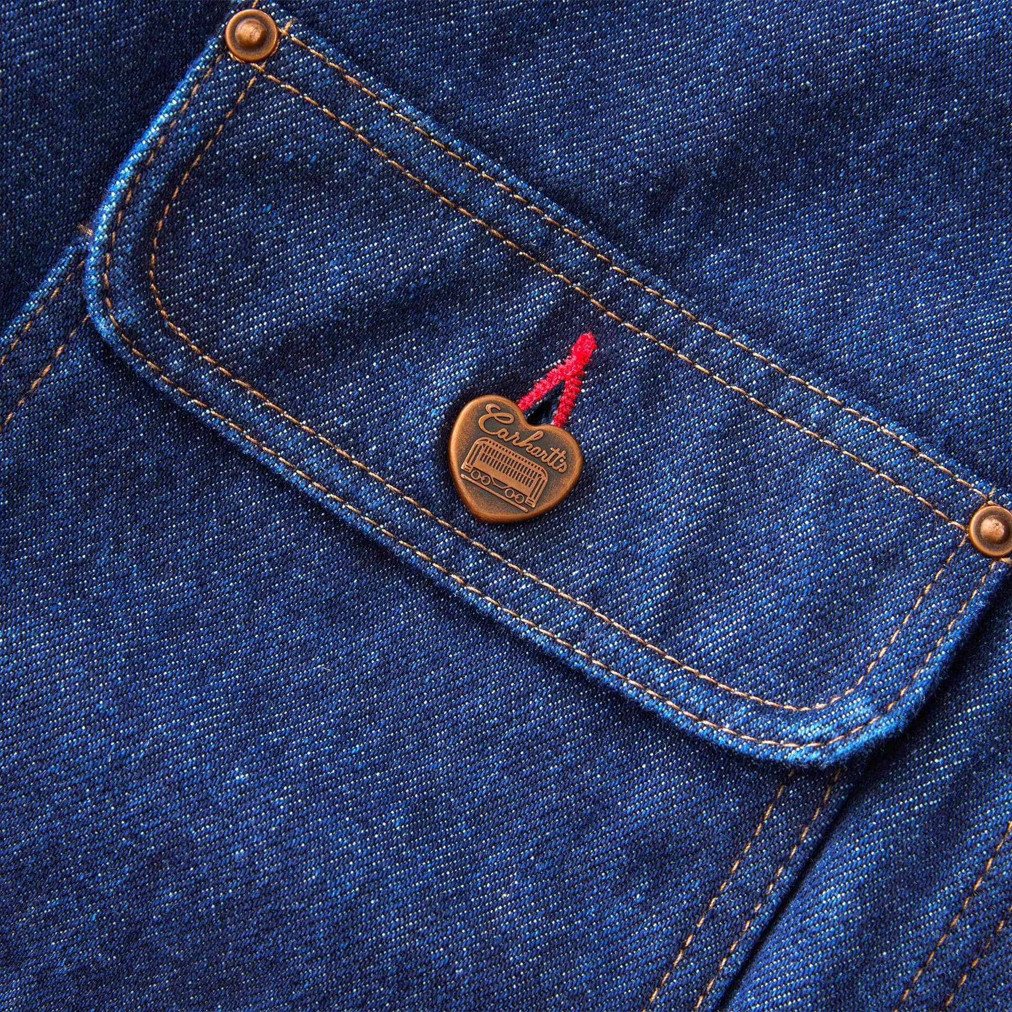 Men's crafted series denim sherpa lined chore coat