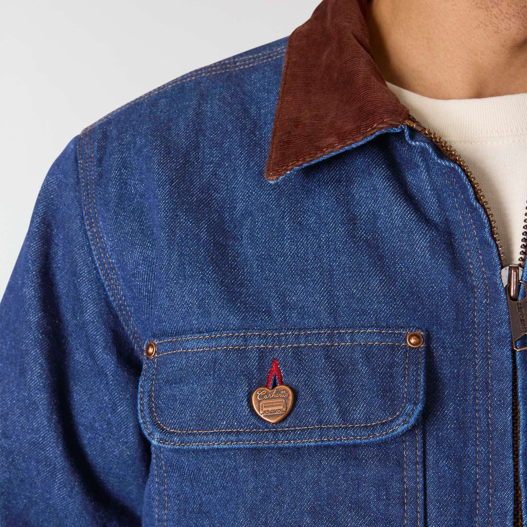 Men's crafted series denim sherpa lined chore coat