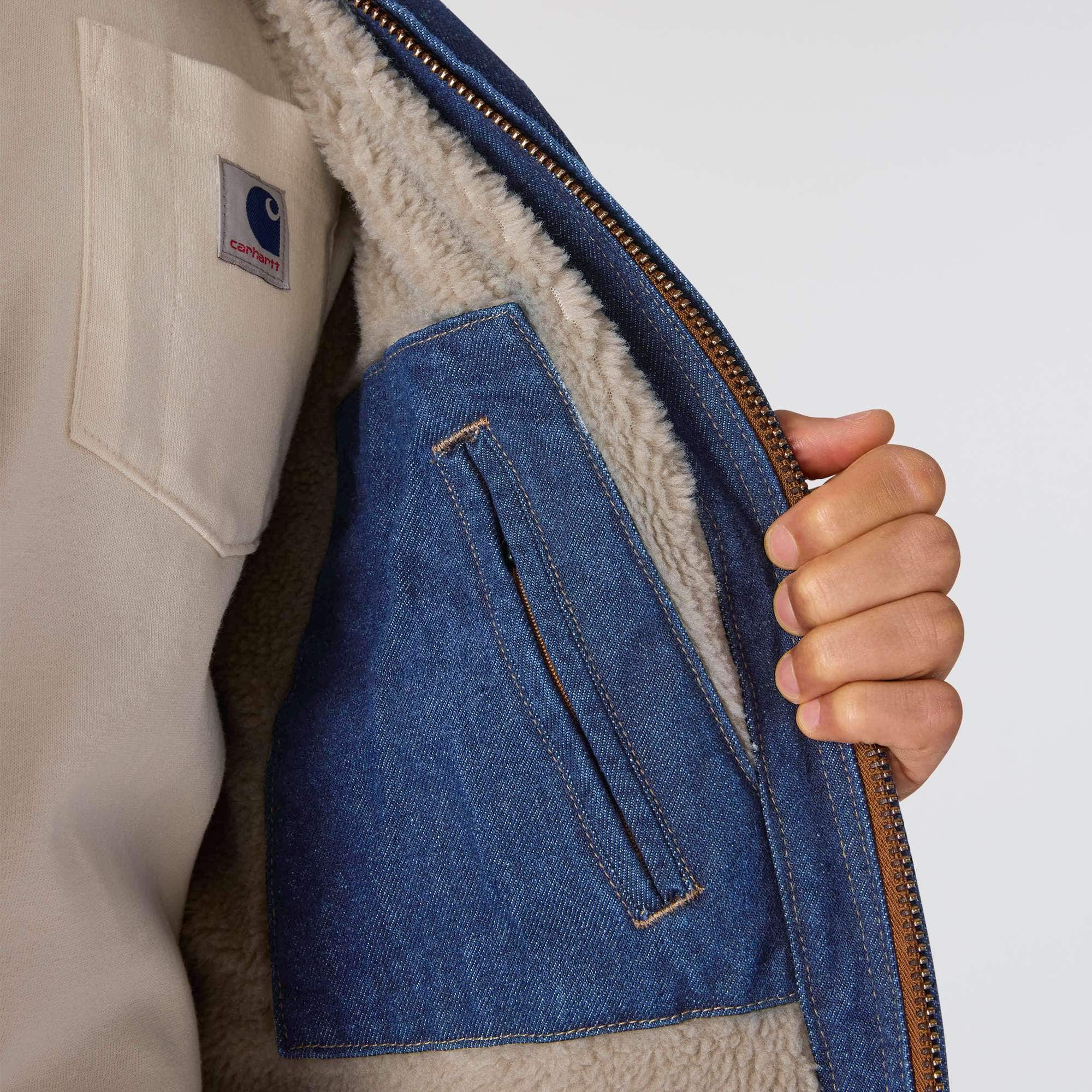 Men's crafted series denim sherpa lined chore coat