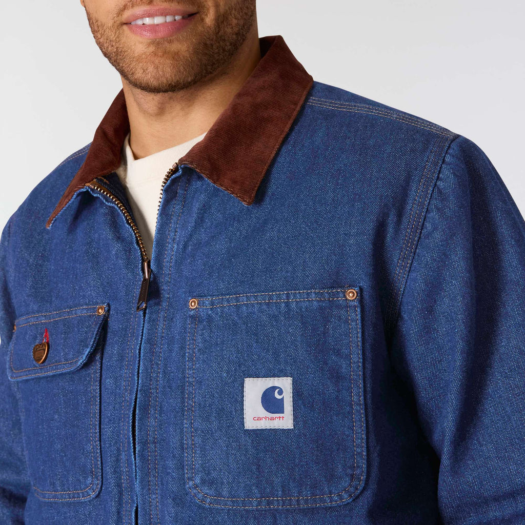 Men's crafted series denim sherpa lined chore coat