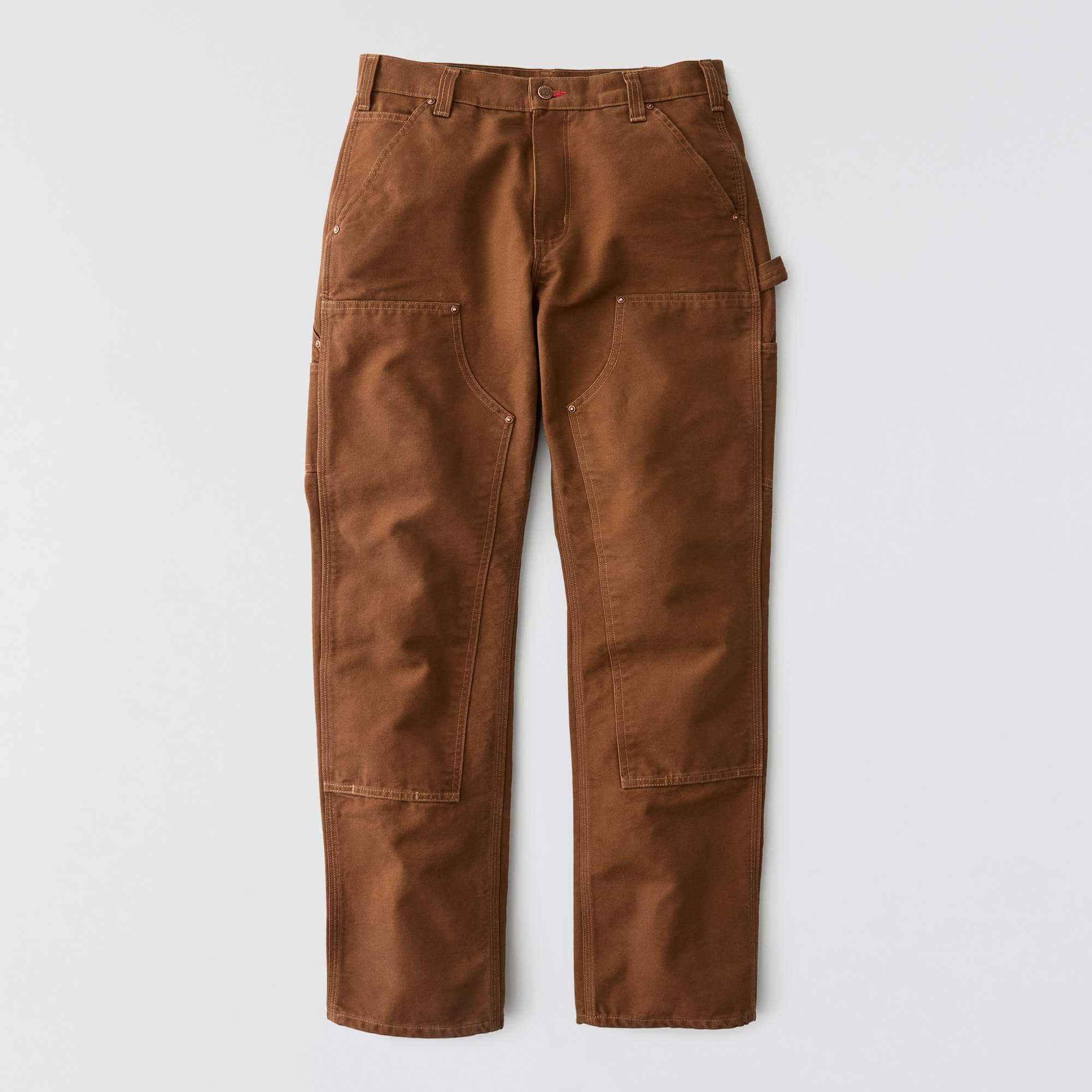 Men's crafted series loose fit straight leg duck double-knee carpenter pants