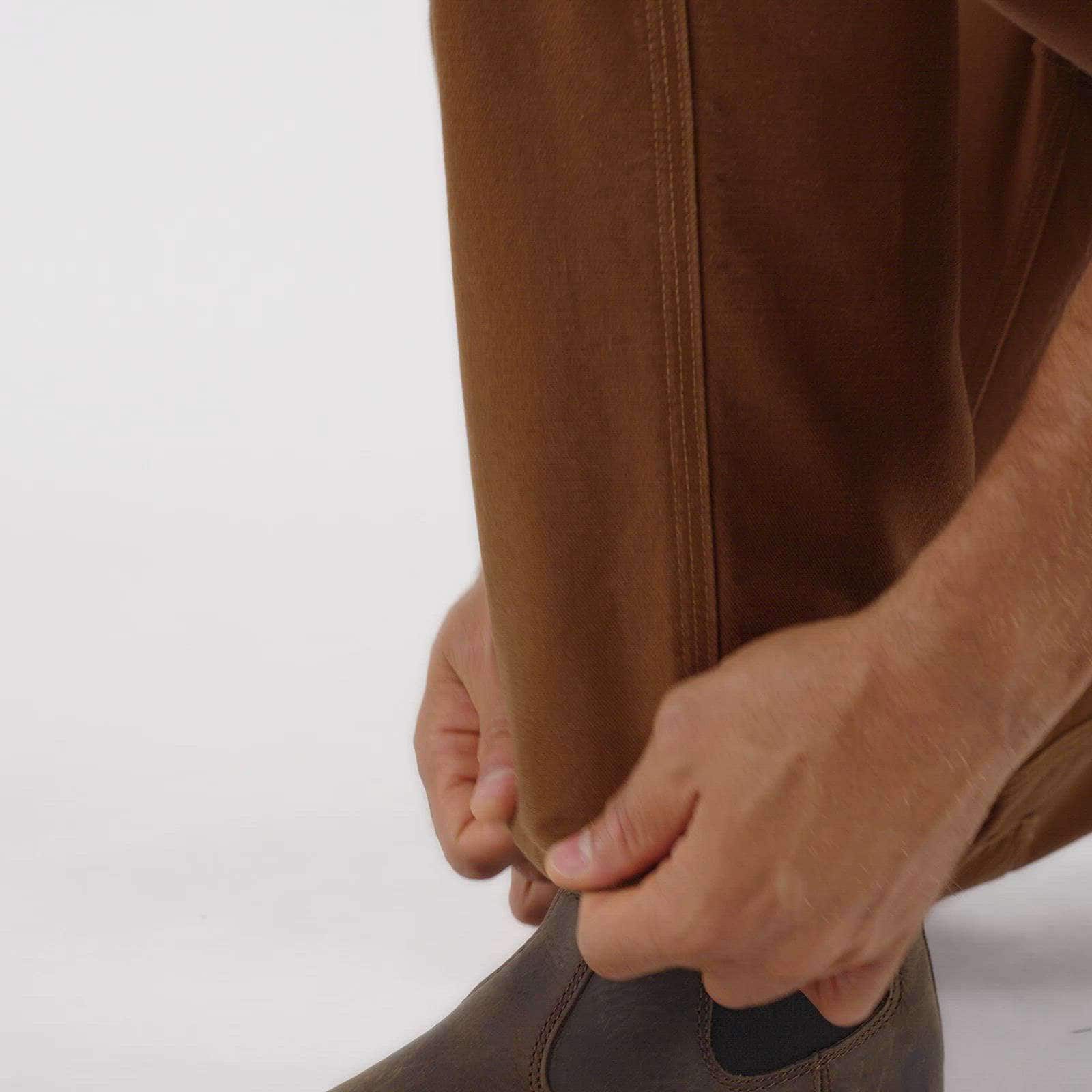 Men's crafted series loose fit straight leg duck double-knee carpenter pants