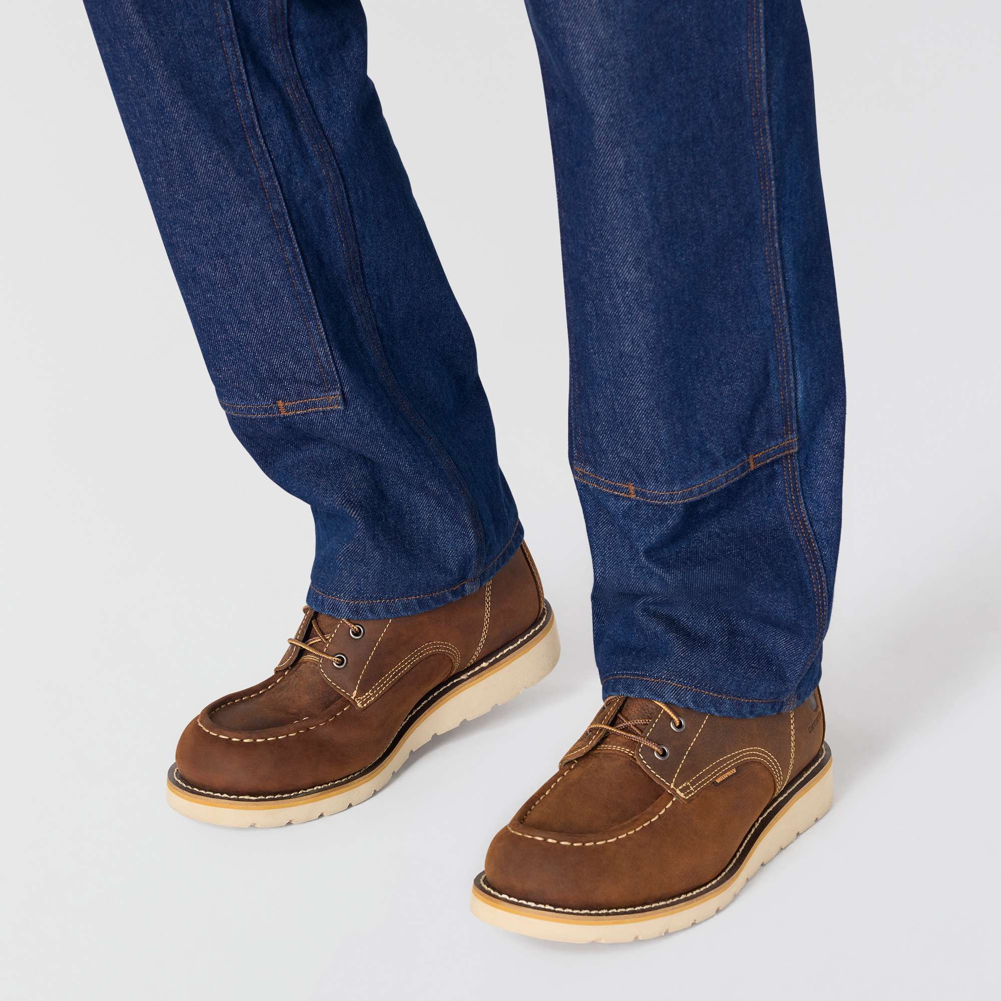 Men's crafted series loose fit straight leg double-knee work jeans