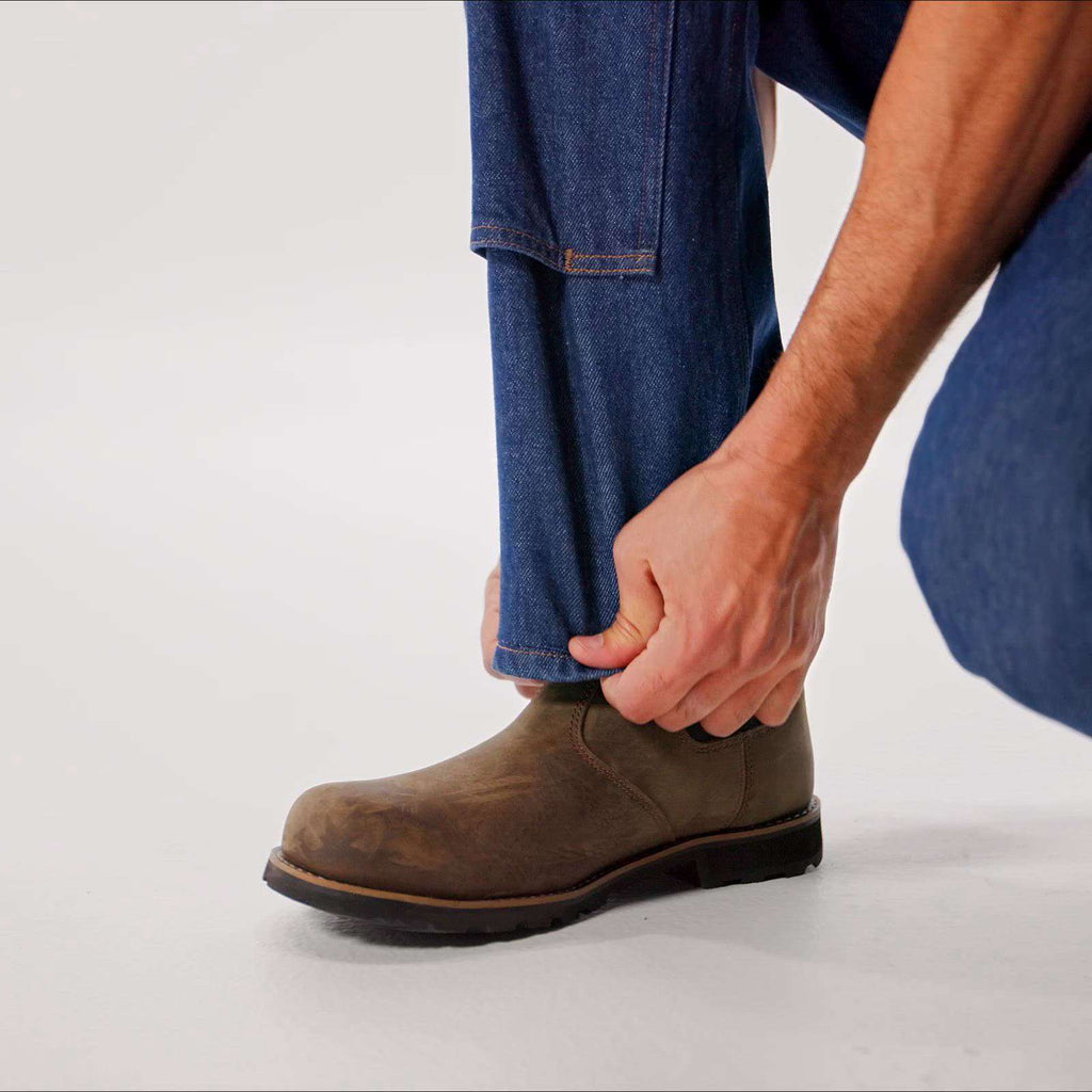 Men's crafted series loose fit straight leg double-knee work jeans