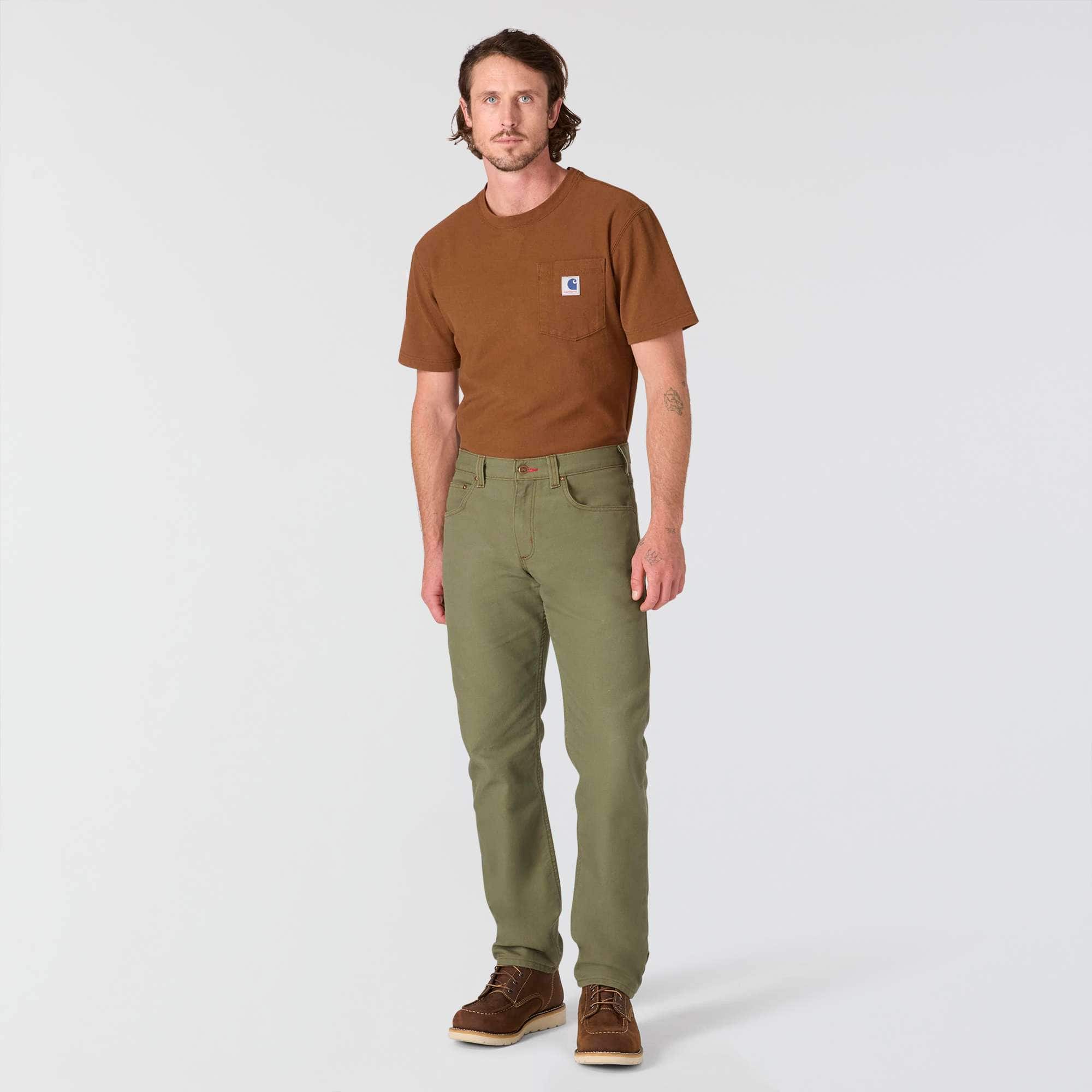 Men's crafted series relaxed fit straight leg duck work pants