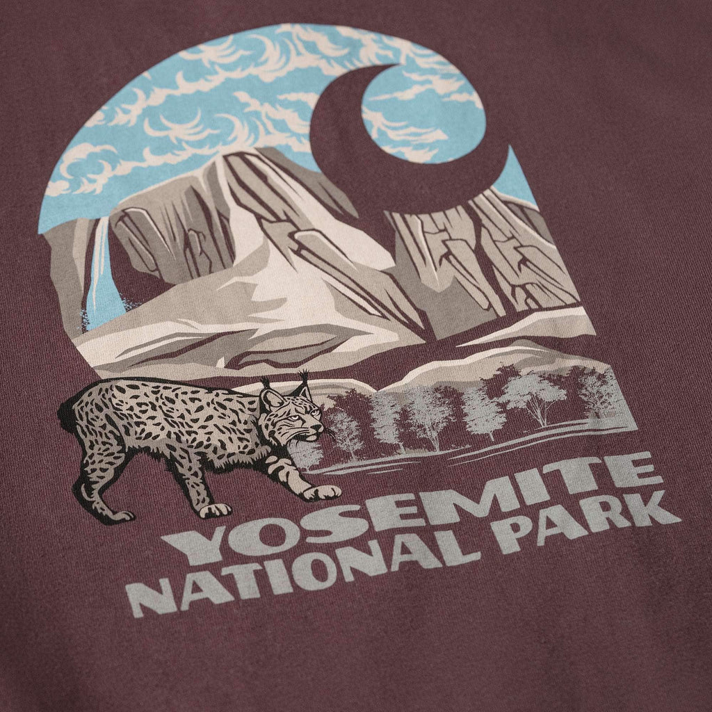 Men's heavyweight long sleeve yosemite national park graphic t-shirt