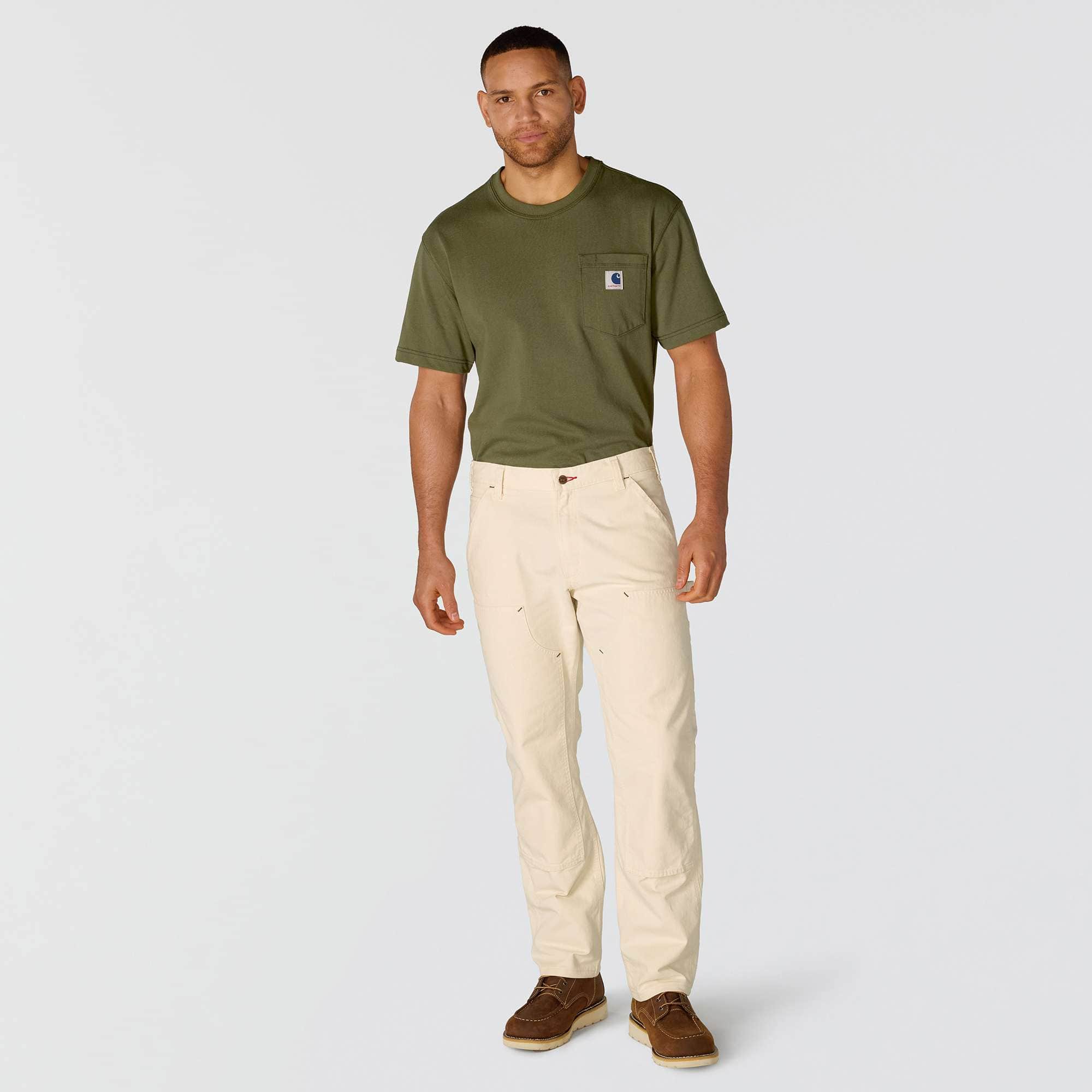 Men's crafted series loose fit straight leg drill painter double-knee work pants