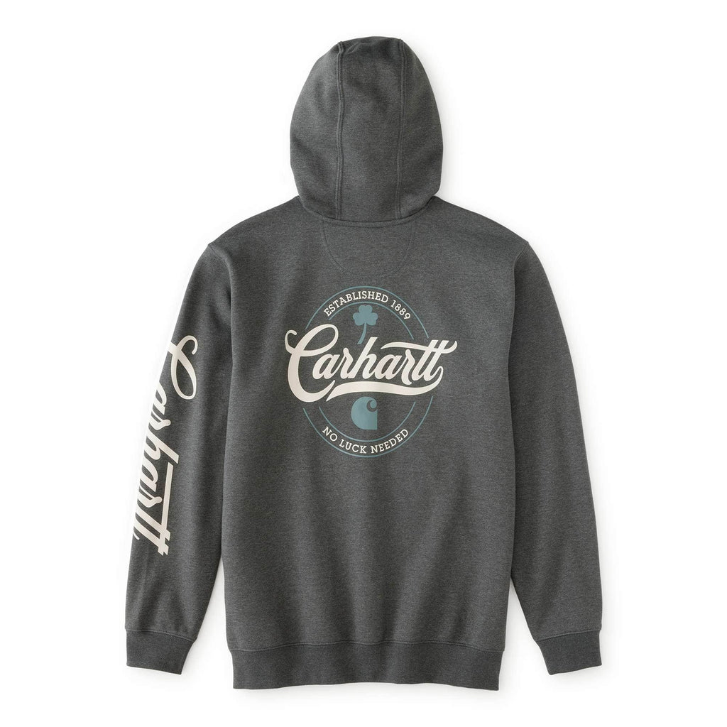 Men's marquette shamrock script graphic hoodie - st patrick's day sweatshirt