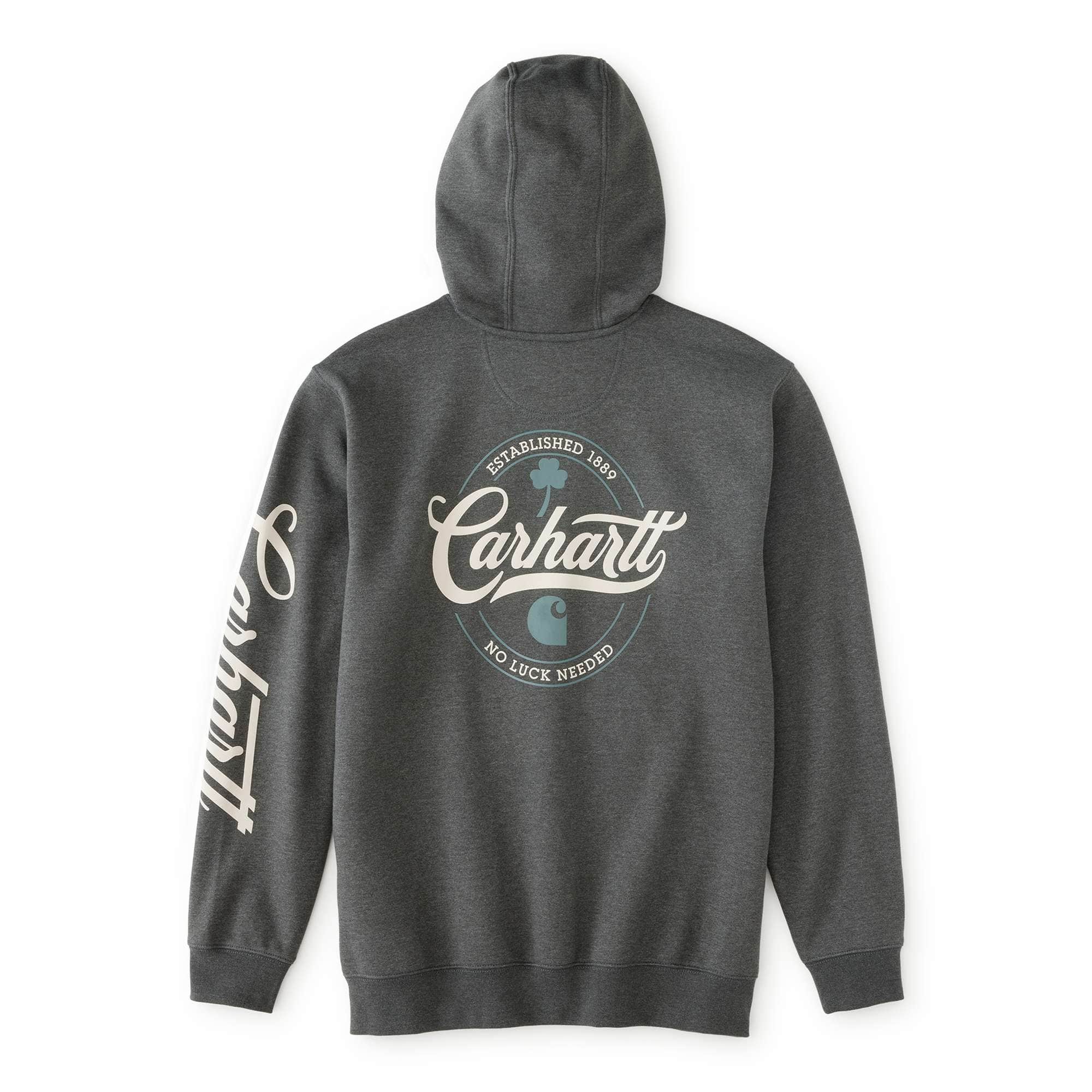 Men's marquette shamrock script graphic hoodie - st patrick's day sweatshirt