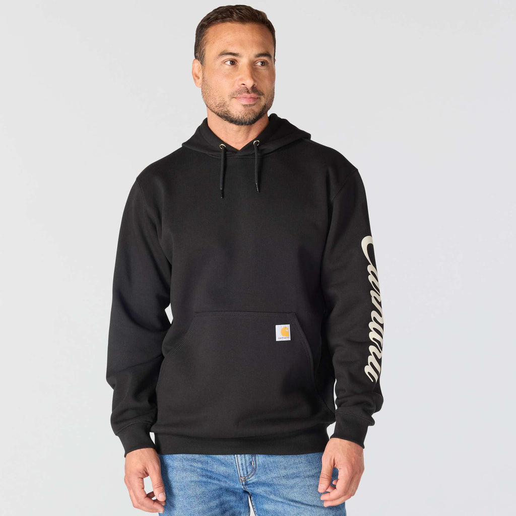Men's marquette shamrock script graphic hoodie - st patrick's day sweatshirt