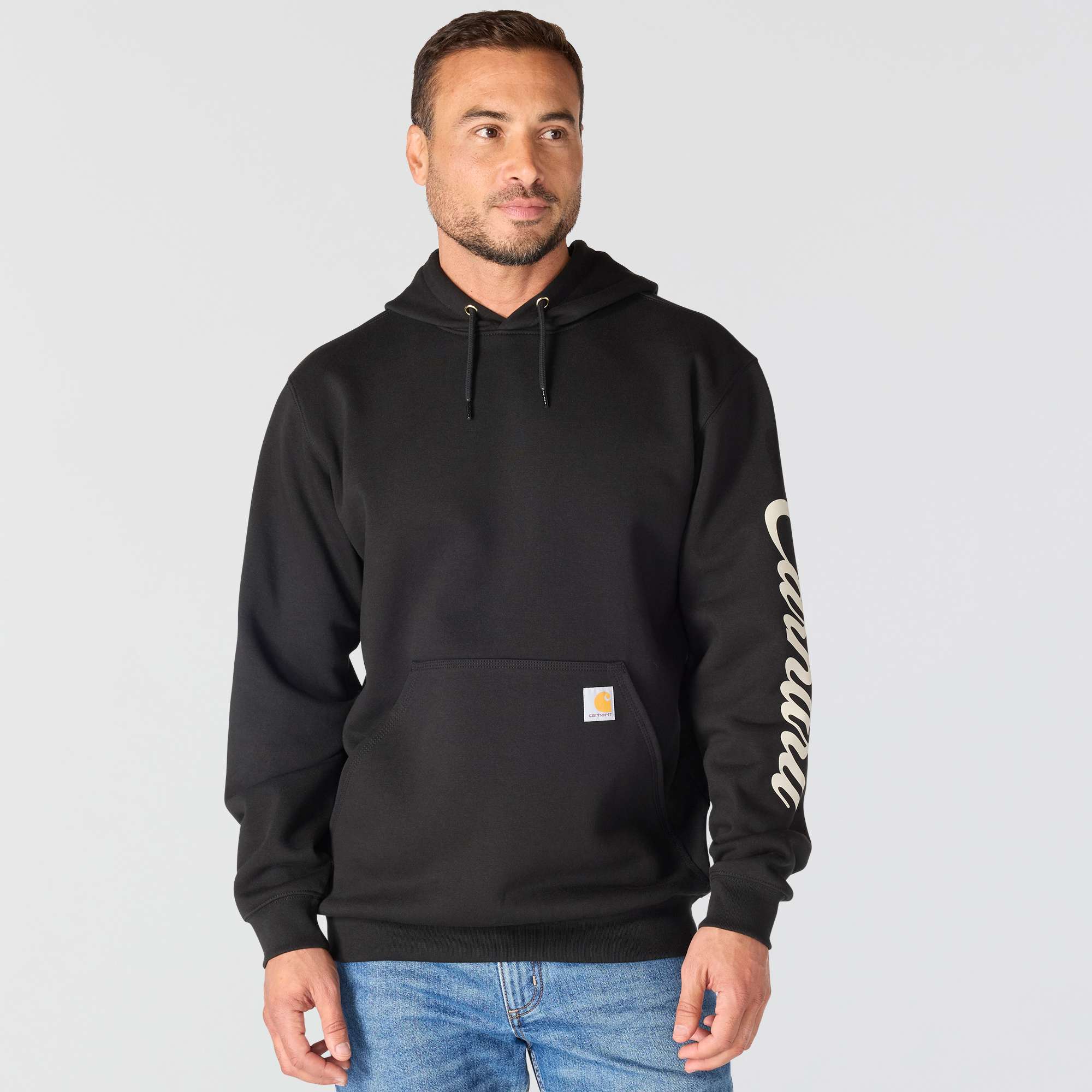 Men's marquette shamrock script graphic hoodie - st patrick's day sweatshirt