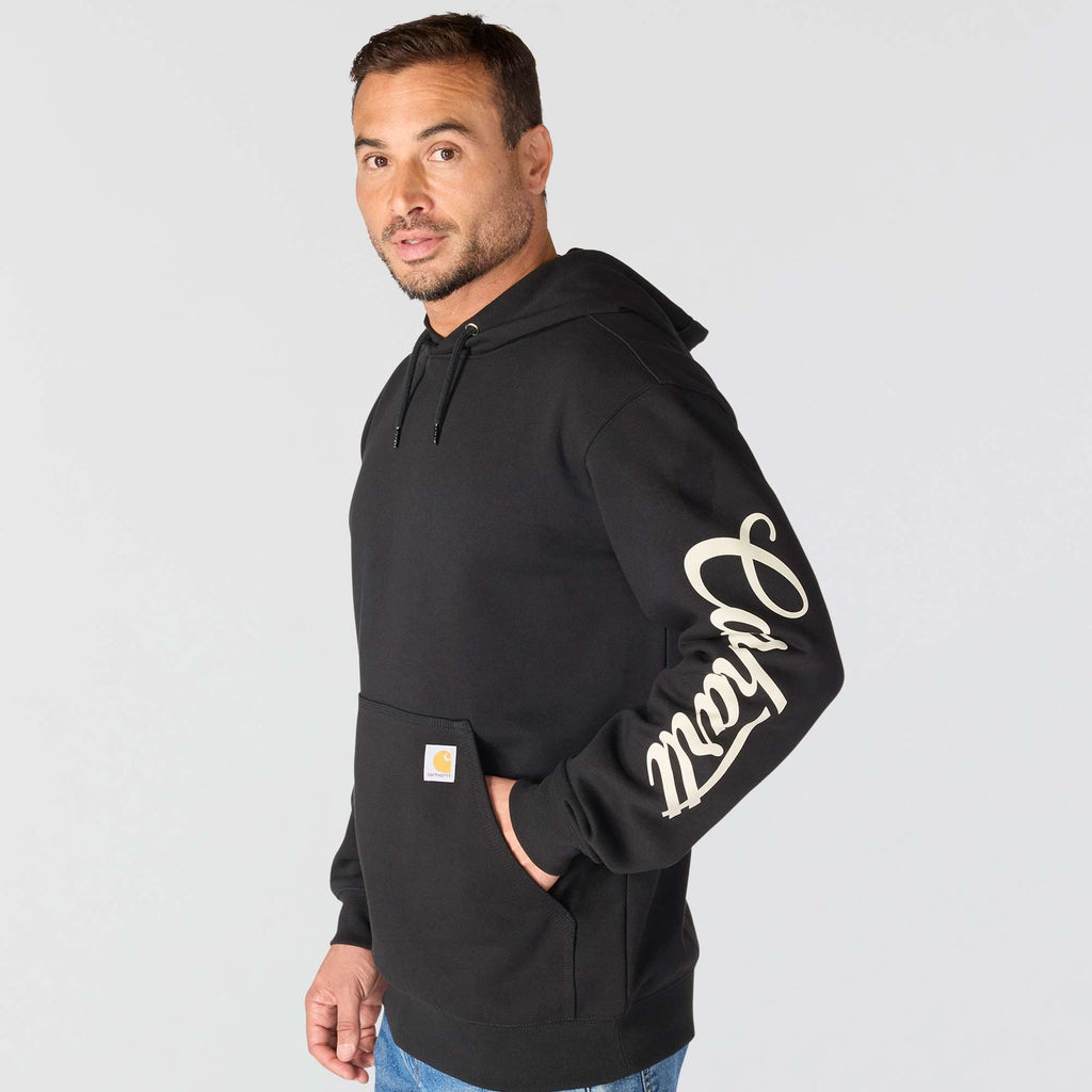 Men's marquette shamrock script graphic hoodie - st patrick's day sweatshirt