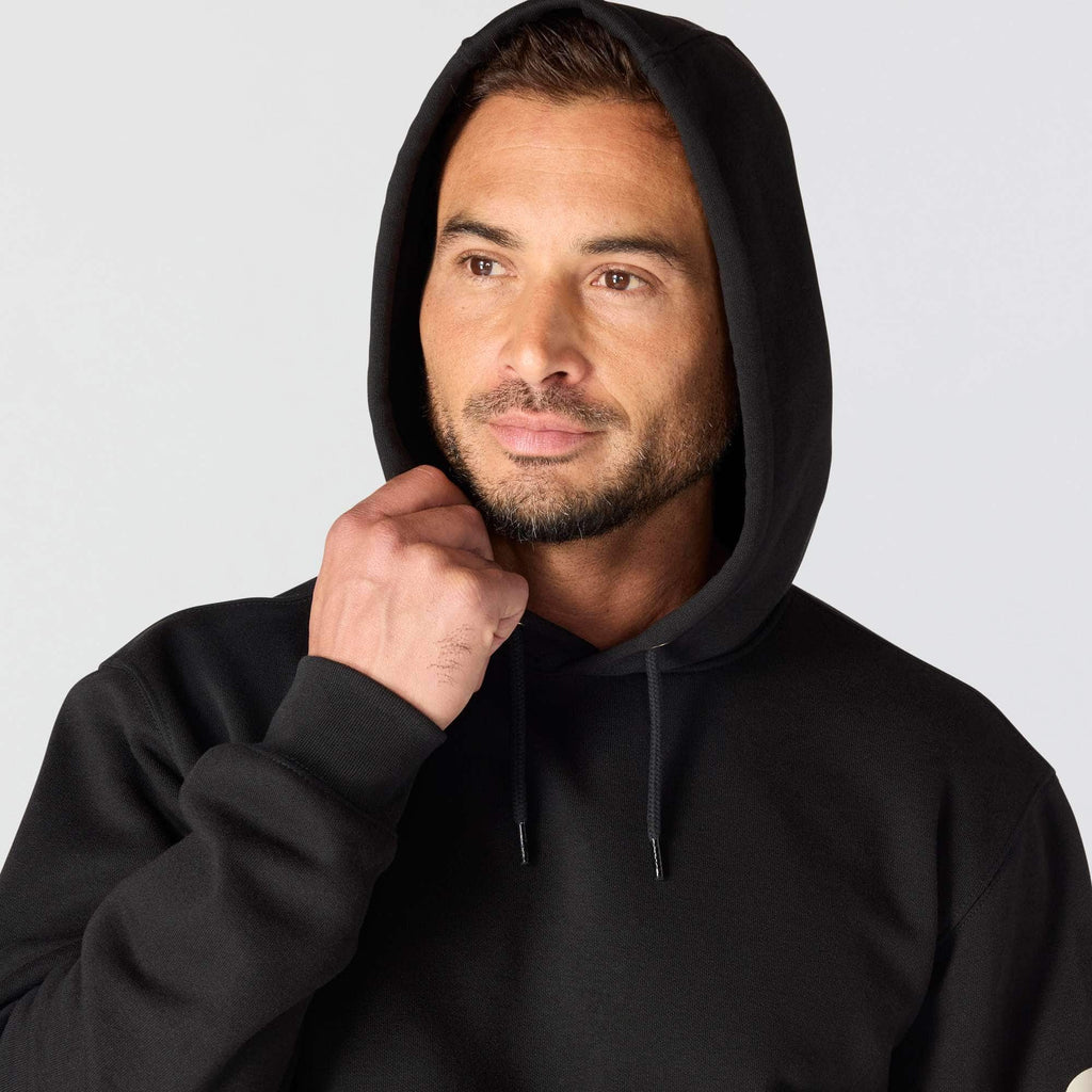 Men's marquette shamrock script graphic hoodie - st patrick's day sweatshirt